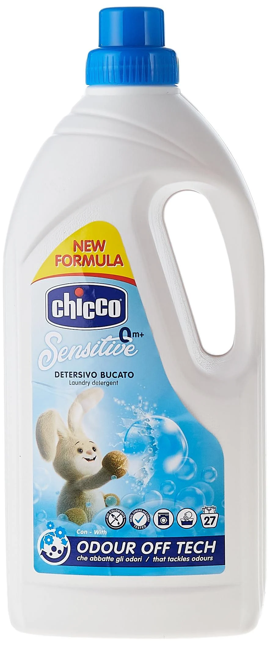 Chicco Sensitive Laundry Detergent Hypoallergenic Removes Stains and Odors 0+ Months - 1.5 Liters