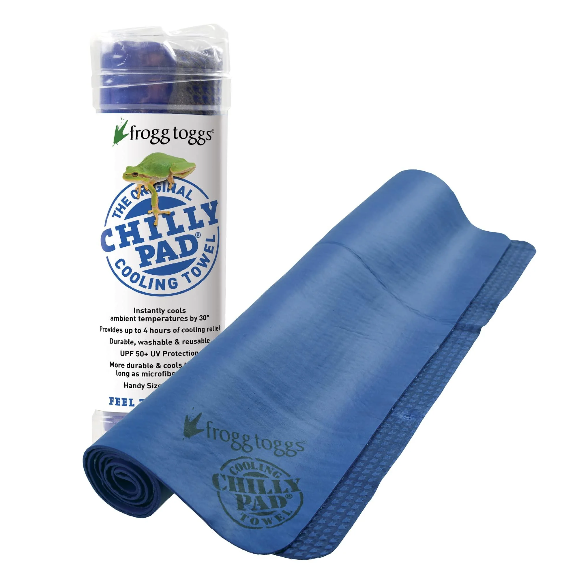 FROGG TOGGS Chilly Pad Instant Cooling Towel, Perfect for Use Anytime You Sweat, 33x13 Varsity Blue