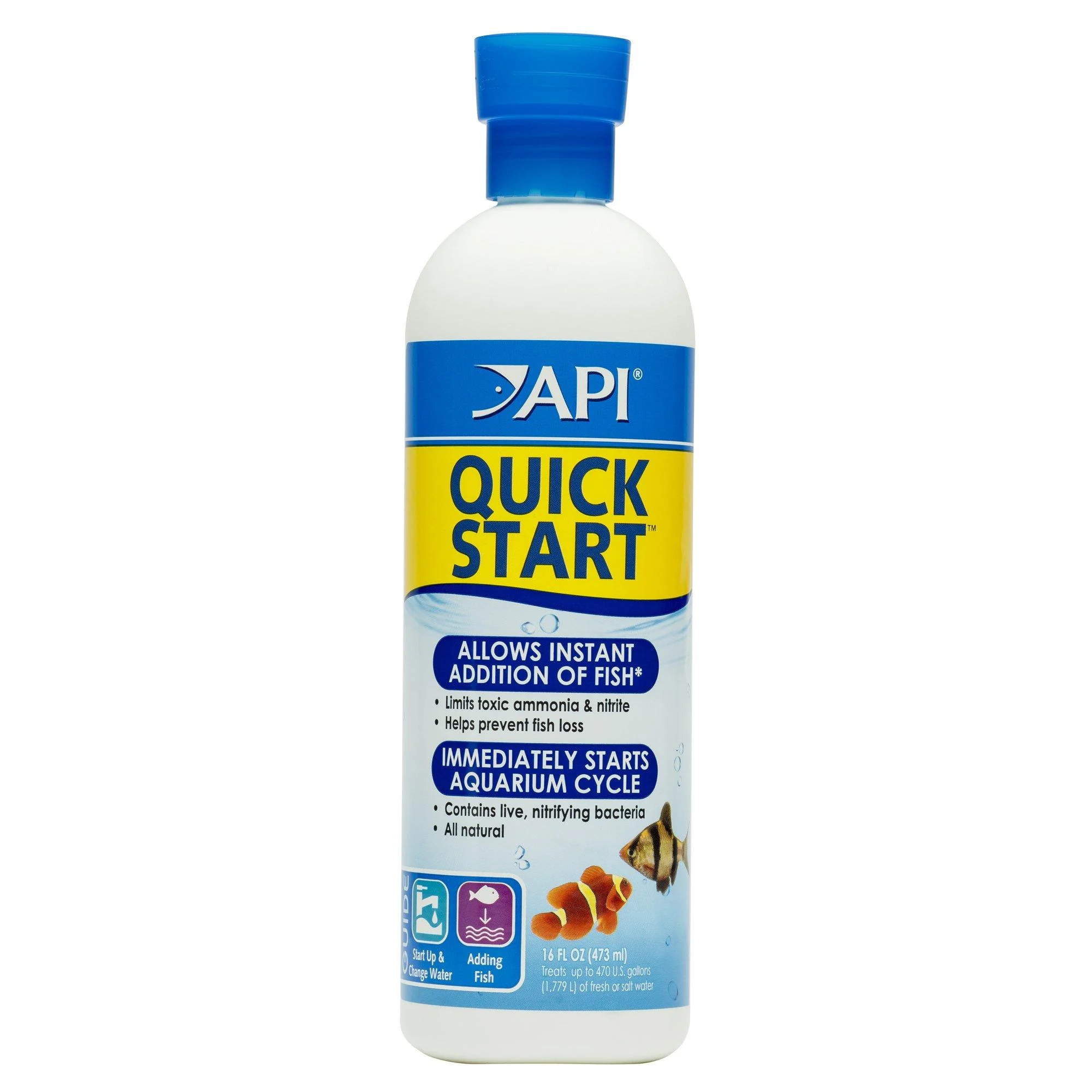 API Quick Start Nitrifying Bacteria, for Freshwater and Saltwater Aquarium 16-Ounce Freshwater