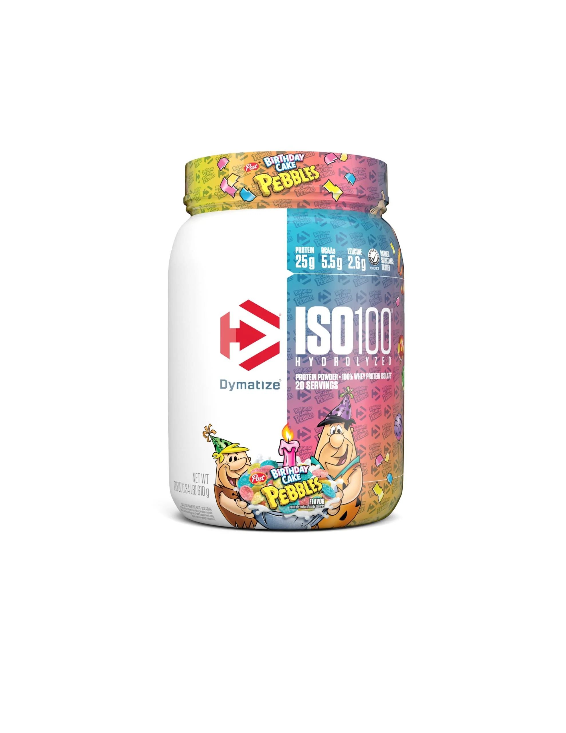 Dymatize ISO 100 Whey Protein Powder with 25g of Hydrolyzed 100% Whey Isolate Gluten Free Fast Digesting Birthday Cake 20 Servings Birthday Cake 20 Servings (Pack of 1)