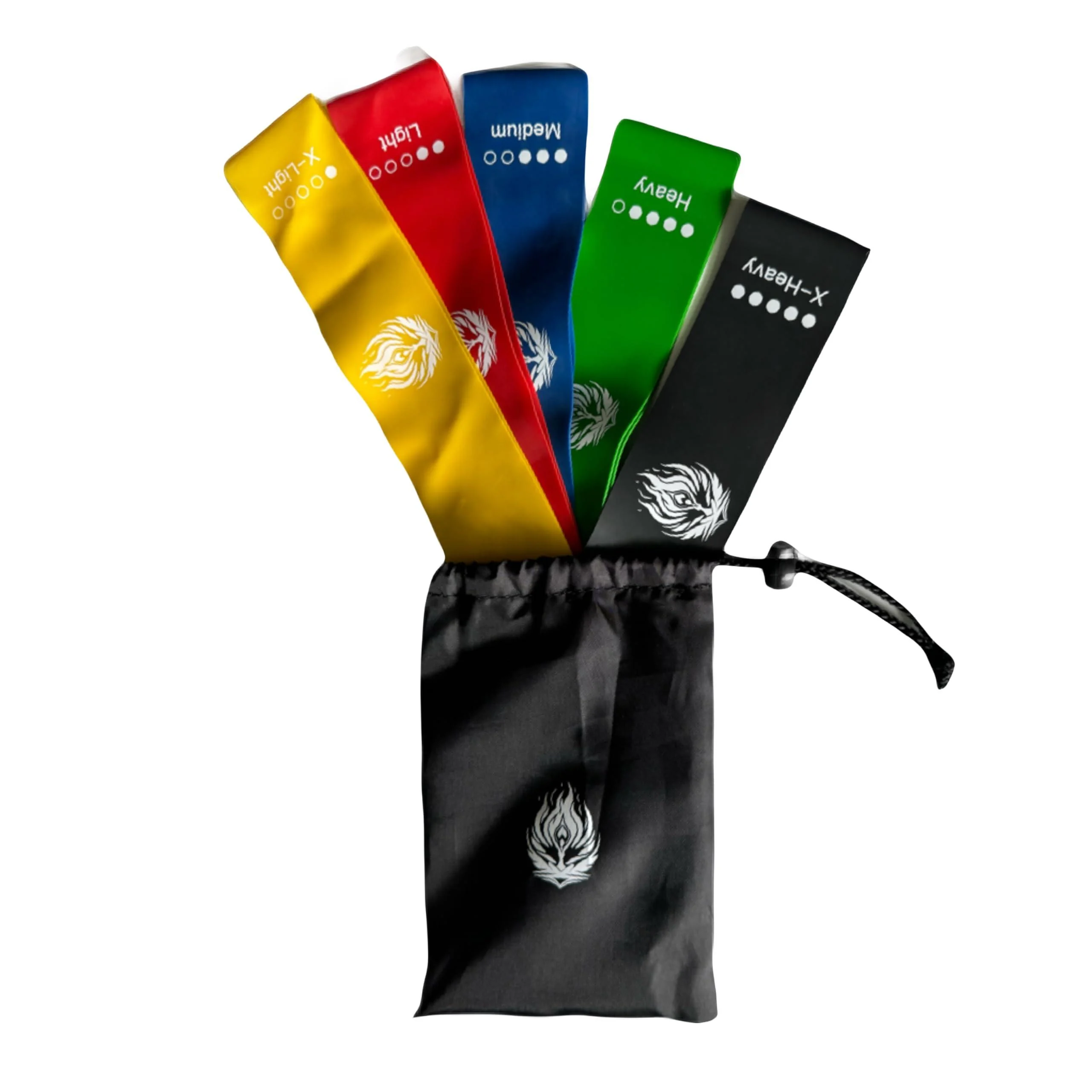 EnduraBand Resistance Workout Bands for Exercise, Set of 5 with Portable Bag - Generic