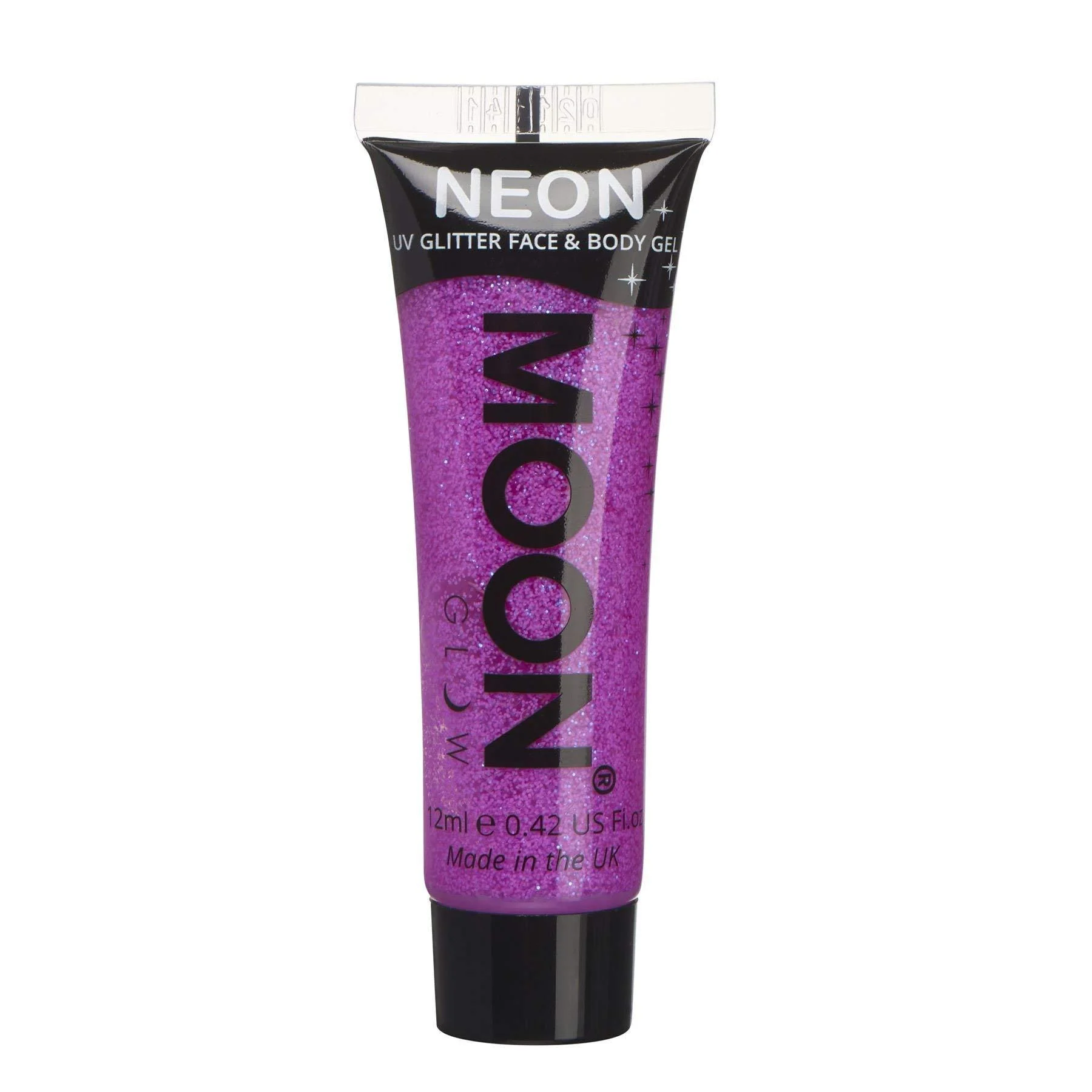 Moon Glow - Neon UV Glitter Face & Body Gel - 0.42oz Purple Glitter Face Paint