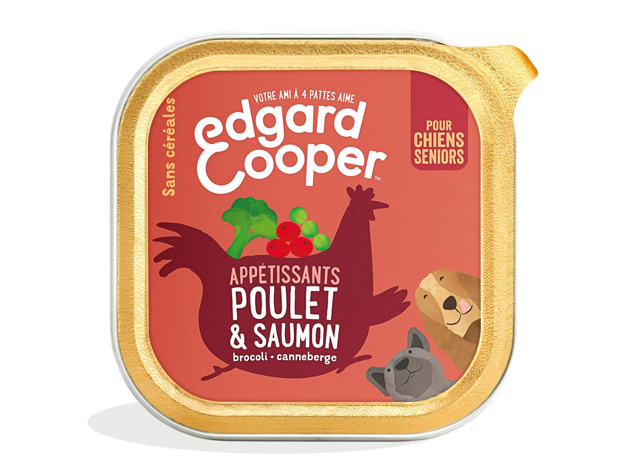 Edgard & Cooper Senior Dog P t (Chicken & Salmon 150g x 11) Fresh Meat & Fish & Quality Protein Real Ingredients for Dogs Hypoallergenic No Added Sugars