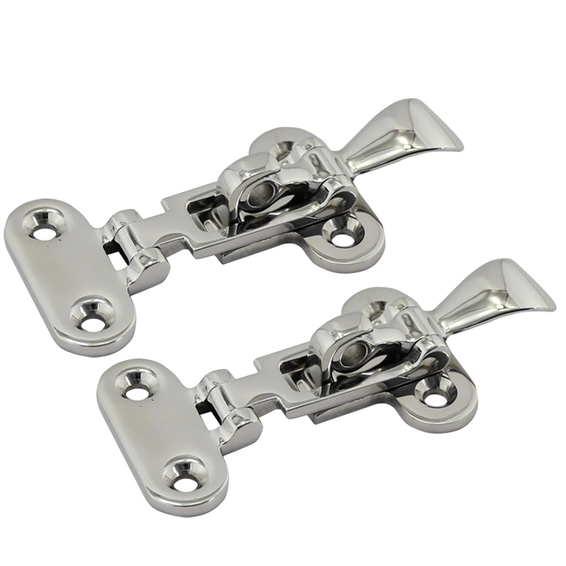NRC&XRC Heavy Duty 316 Stainless Steel Anti-Rattle Lockable Hold Down CLAMP Latch Locker Hatch Hardware 2 PACKS