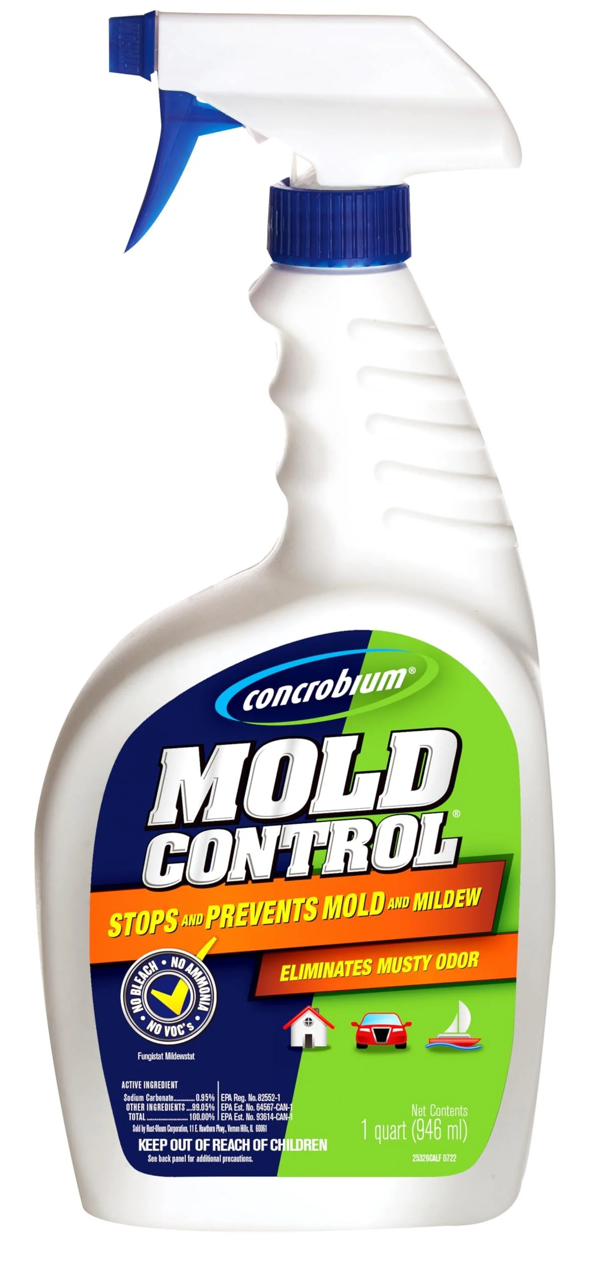 Concrobium 25326CAL Mold Control Spray 32 oz Trigger Spray