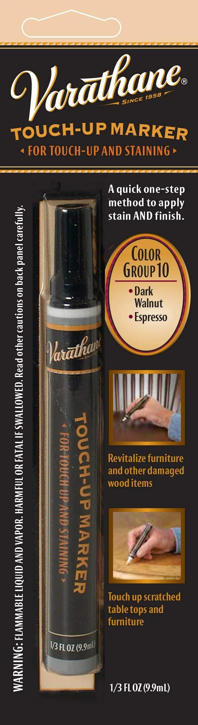 Varathane 215361 Wood Stain Touch-Up Marker For Dark Walnut Espresso