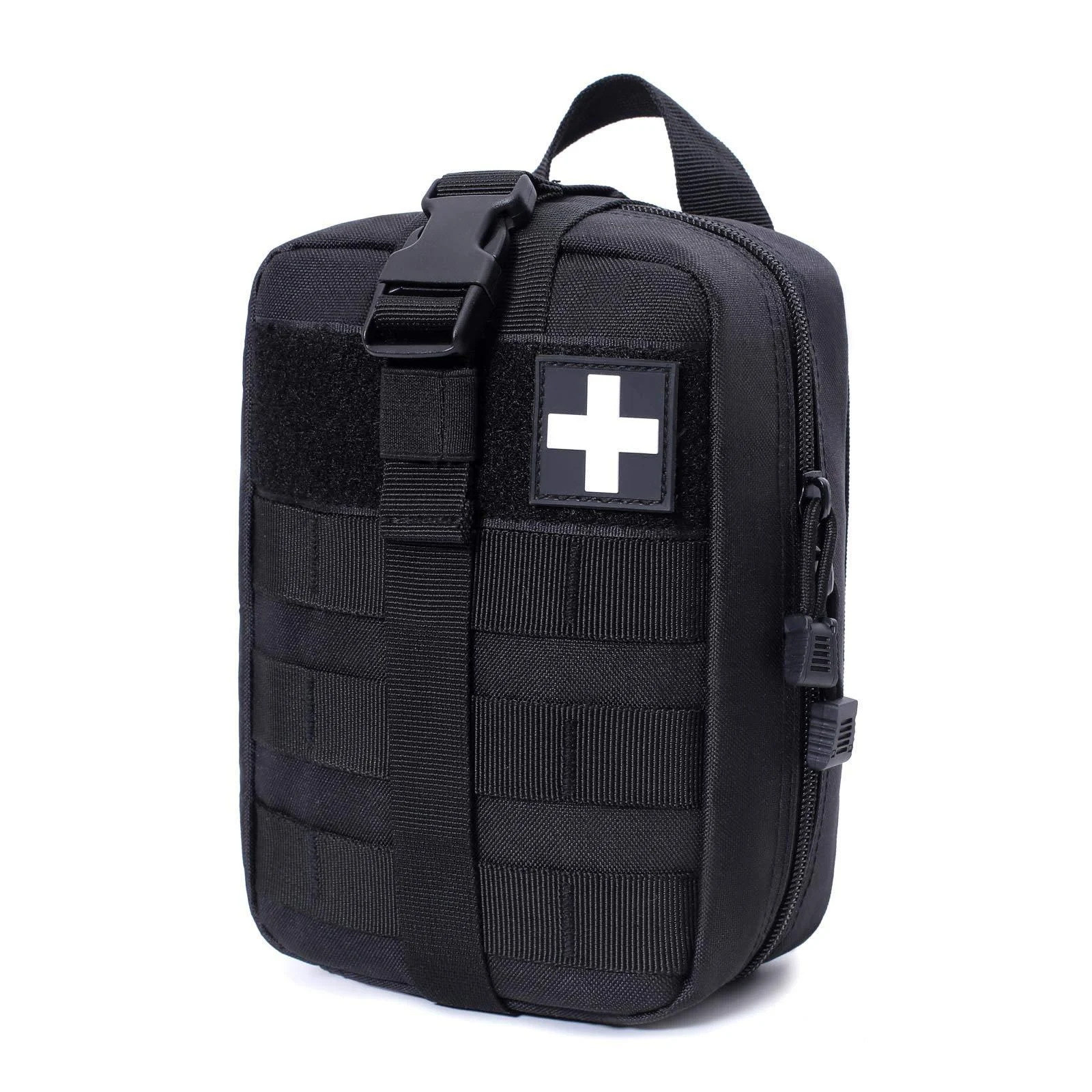 Honestptner Molle Pouch, Durable 600D Nylon Tactical Medical Pouch,Rip-Away EMT First Aid Pouch (Bag Only) black1