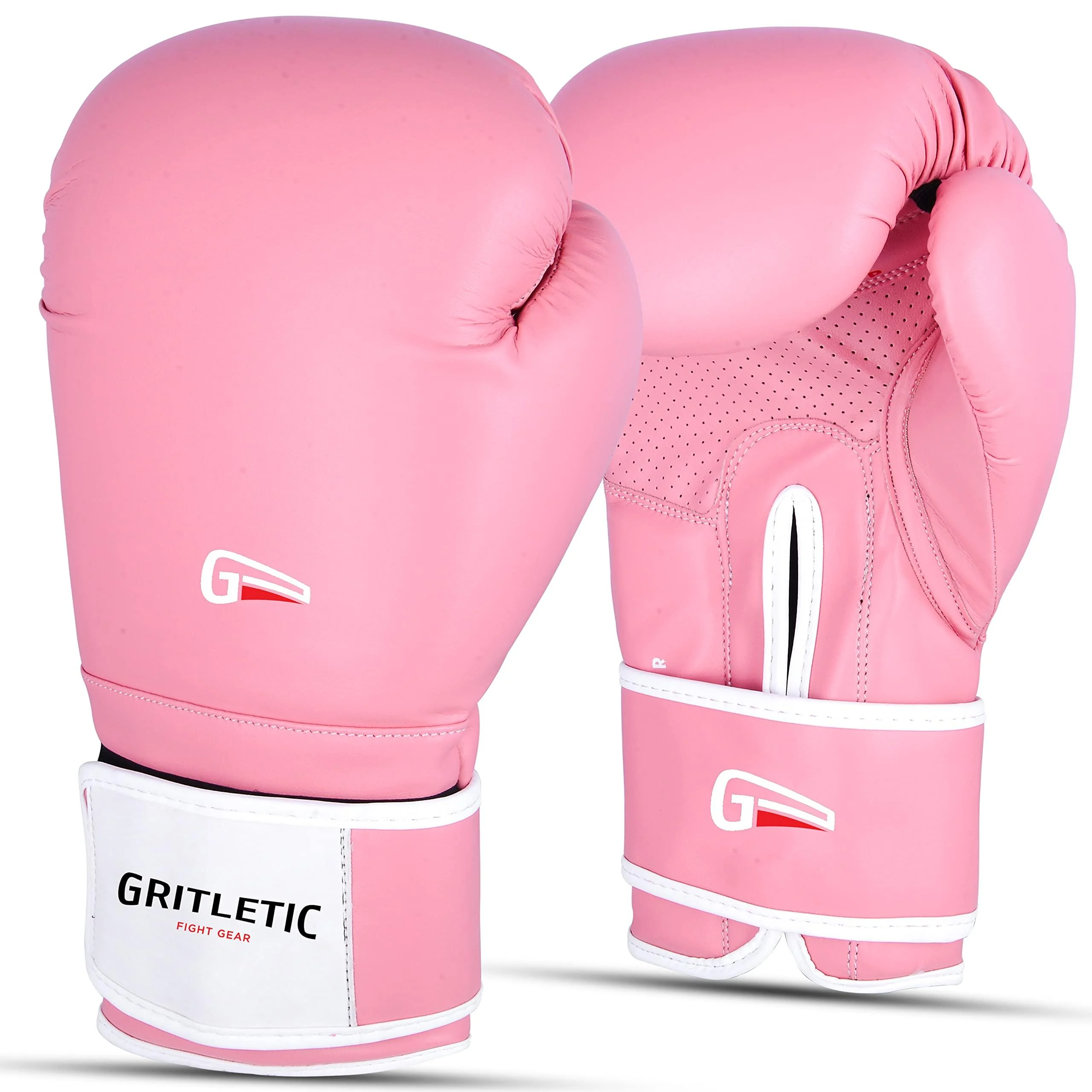 Gritletic Boxing & MMA Training Gloves - Supreme Boxing Gloves for Men & Women. 8,10,12,14 & 16oz Kickboxing Gloves 8oz Pink