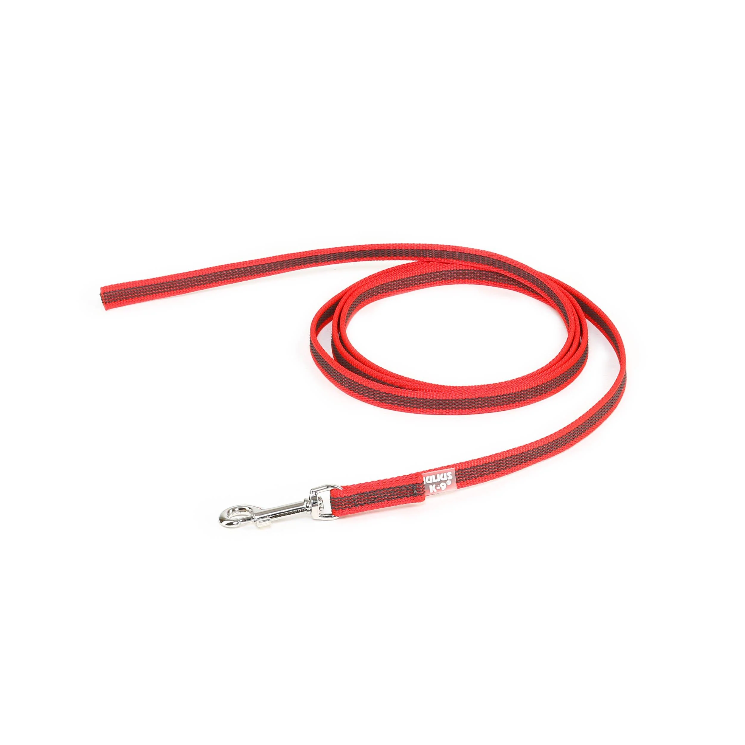 IDC Color & Gray rubberized leash 14 mm x 2 m without loop red-grey Red-grey 14 mm x 2 m (without loop)