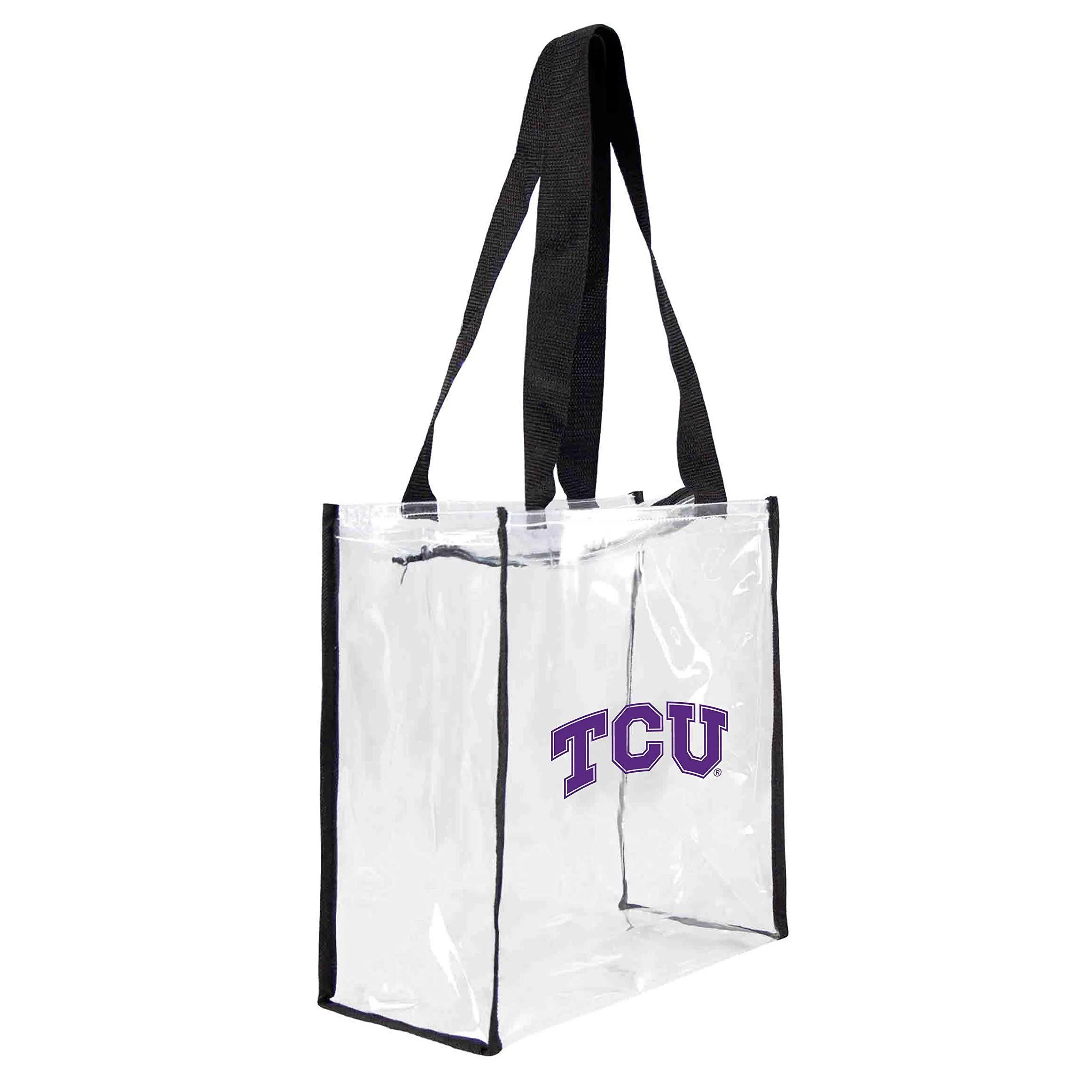 Littlearth NCAA Clear Square Stadium Tote TCU Horned Frogs