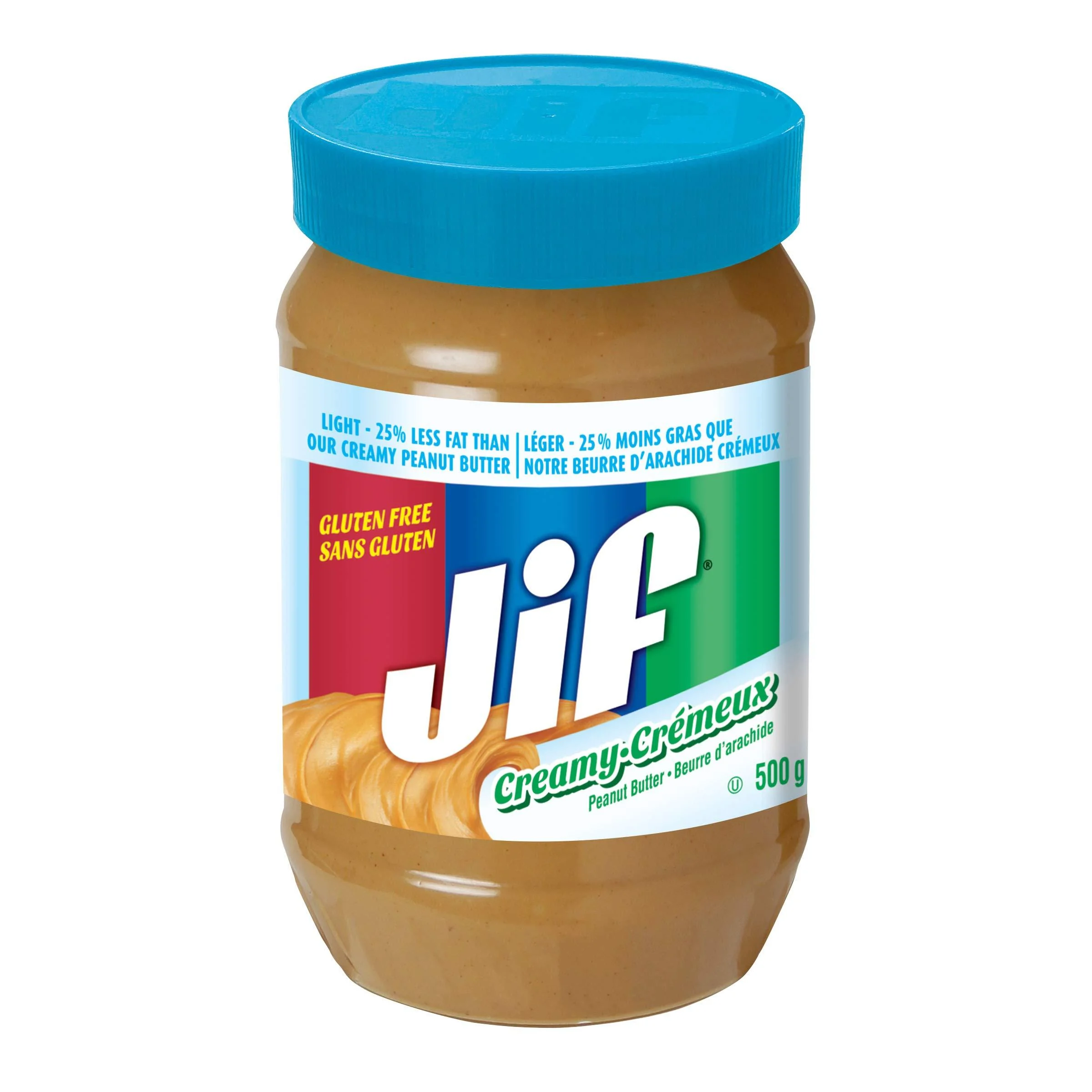 Jif Light Creamy Peanut Butter Smooth & Creamy Texture No Stir 500g Jar Light Creamy 500 g (Pack of 1)