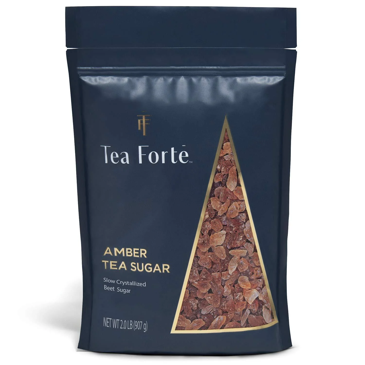 Tea Forte Beet Sugar for Tea and Coffee, Amber Rock Sugar, 2 Pound Bag Beet Sugar 2 Pound (Pack of 1)