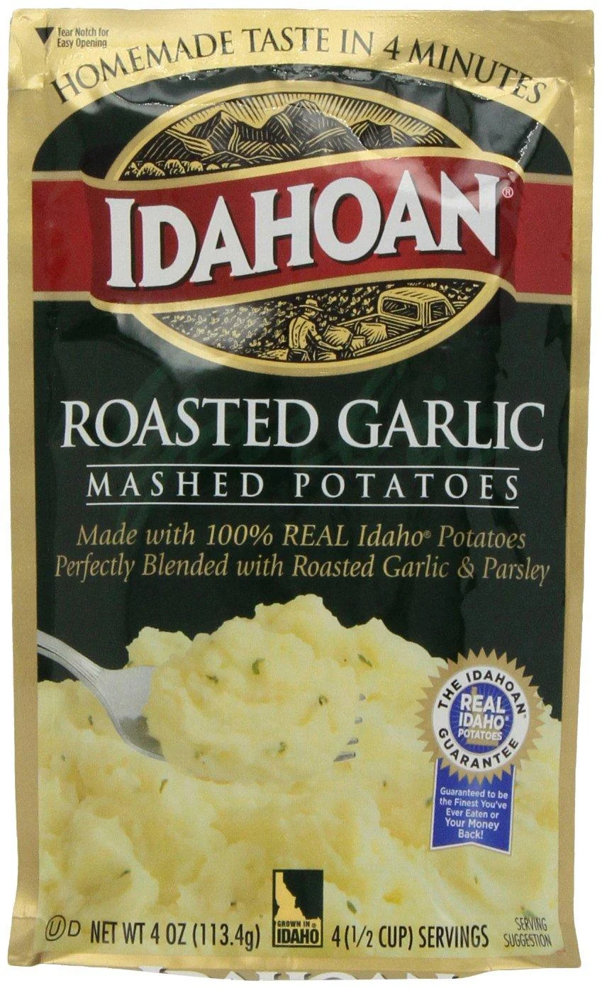 Idahoan Mashed Potatoes, Roasted Garlic, 4 oz