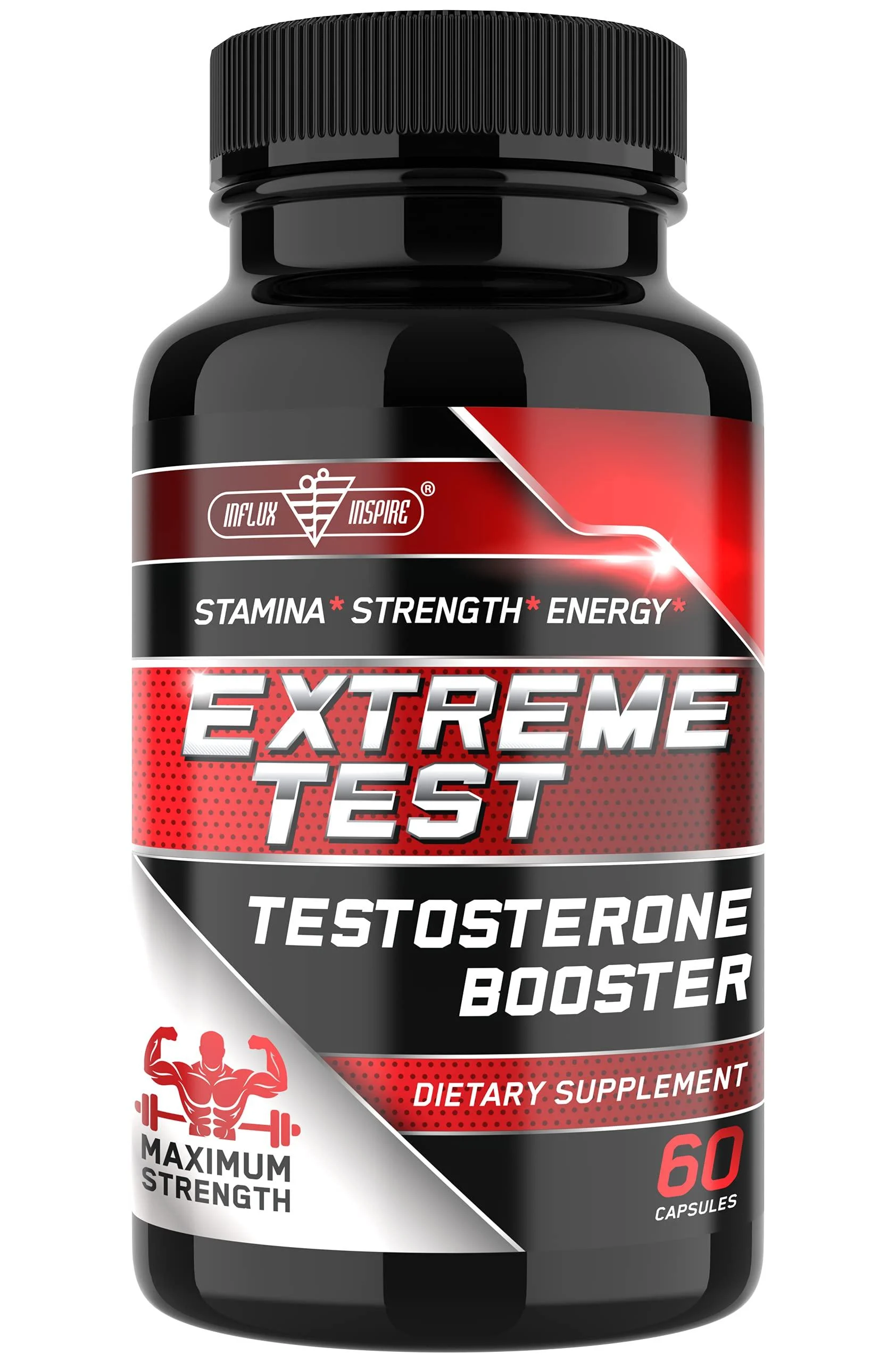 Testosterone Booster for Men - Test Booster for Stamina, Endurance & Strength - 60 Capsules