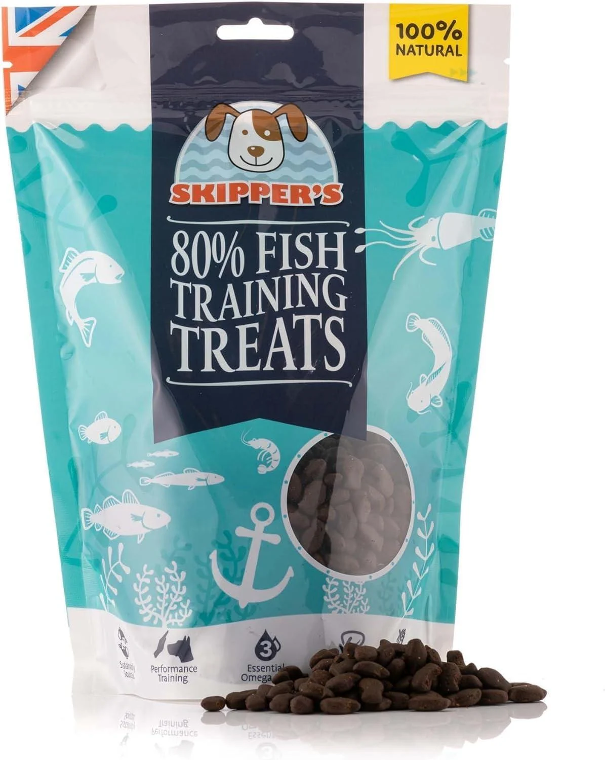 SKIPPER'S Training Treats for Dog Chews and Puppy Training Treats 500g - Source of Omega 3 Grain Free Good for Digestion 100% Natural Ingredients No Additives 500 g (Pack of 1)