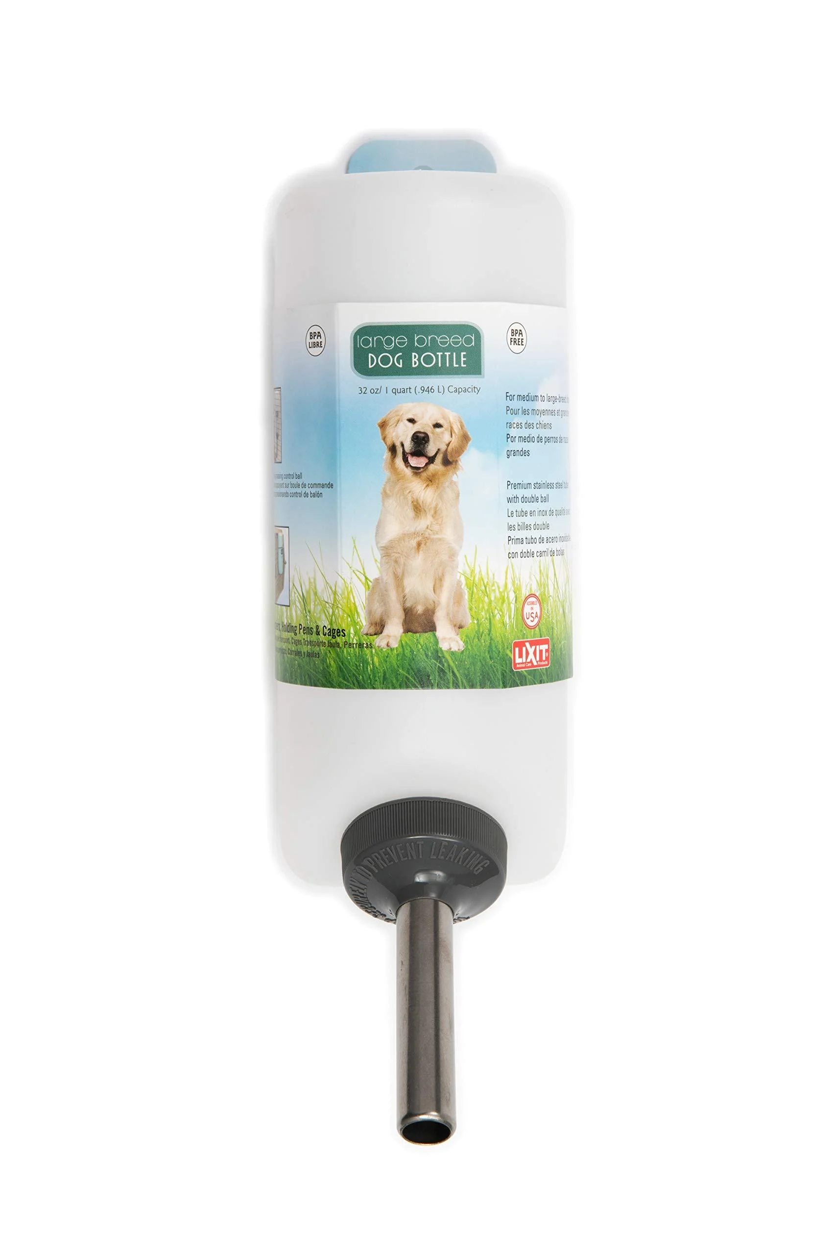 Lixit Dog Water Bottle 32oz White