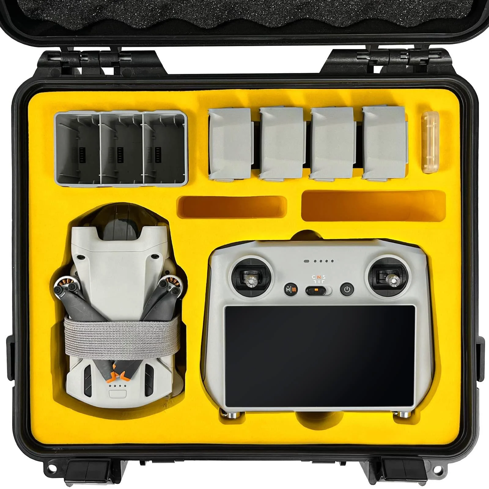FPVtosky Hard Case for DJI Mini 3 Pro Waterproof DJI Mini 3 Pro Case Fits DJI RC & RC-N1 Free Props Strap and MicroSD Card Case Included Case Only Medium