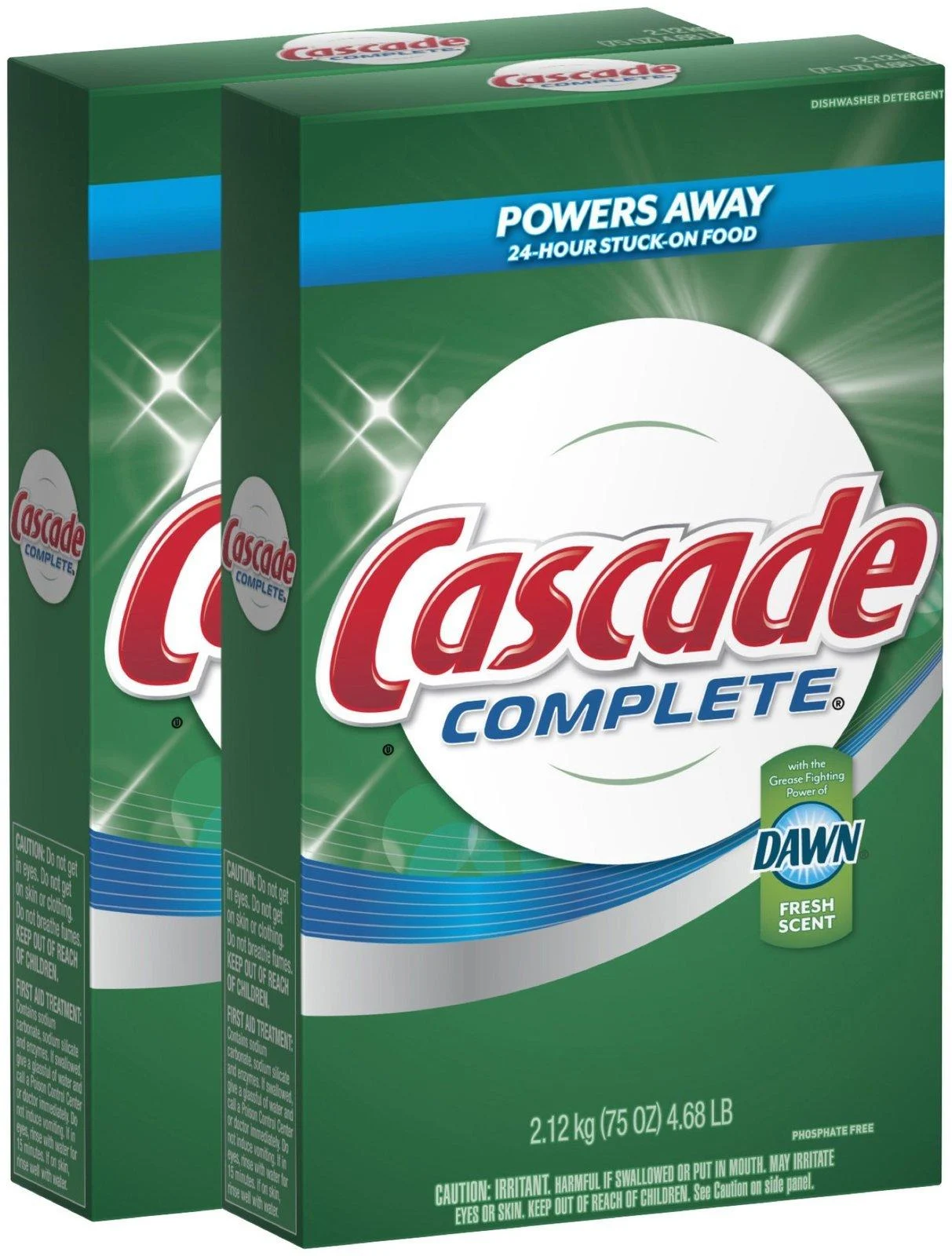Cascade Complete Powder All-in-1 Dishwasher Detergent - 75 oz - Fresh - 2 pk . New Version (Pack of 2)