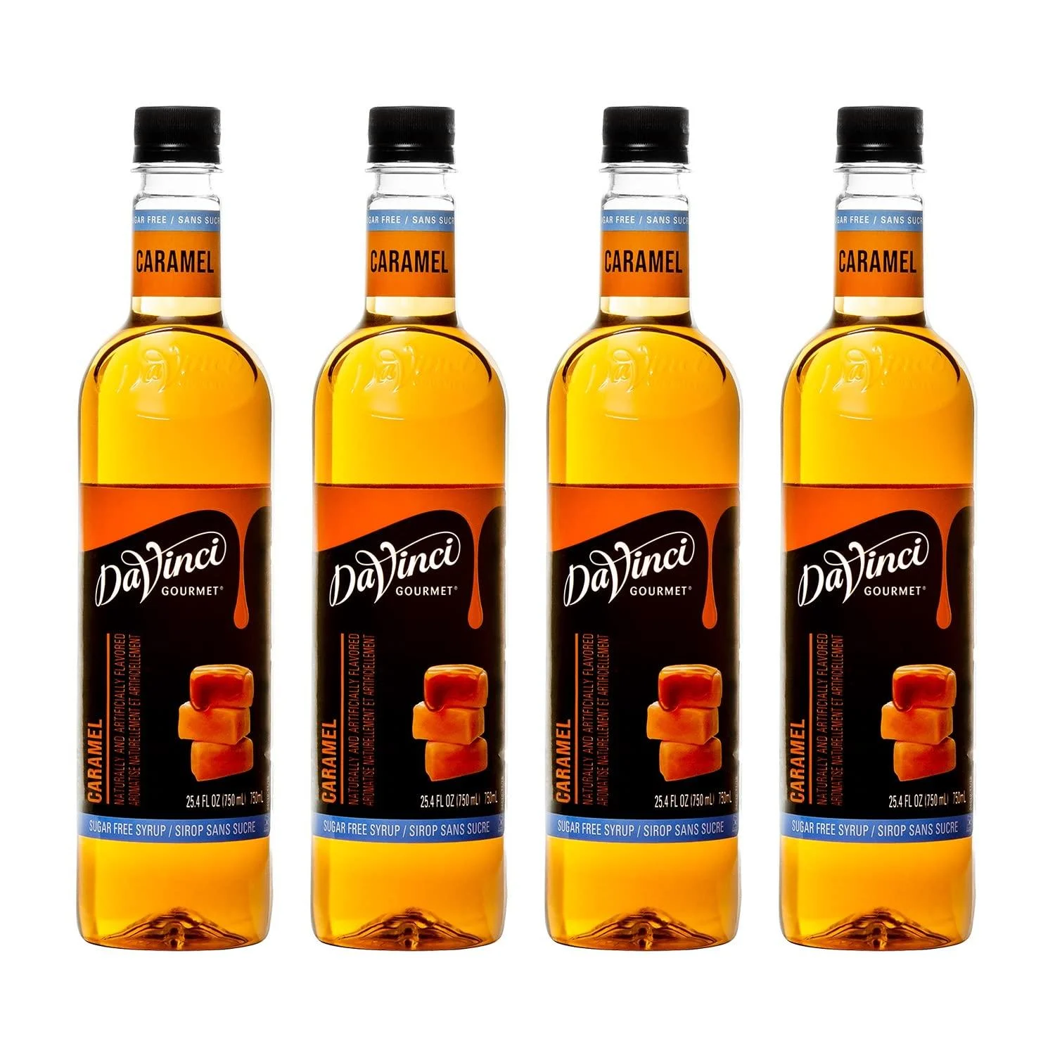 DaVinci Gourmet Sugar Free Syrup, Caramel, 25.4 Fl Oz (Pack of 4) CARAMEL SUGAR FREE 25.4 Fl Oz (Pack of 4)