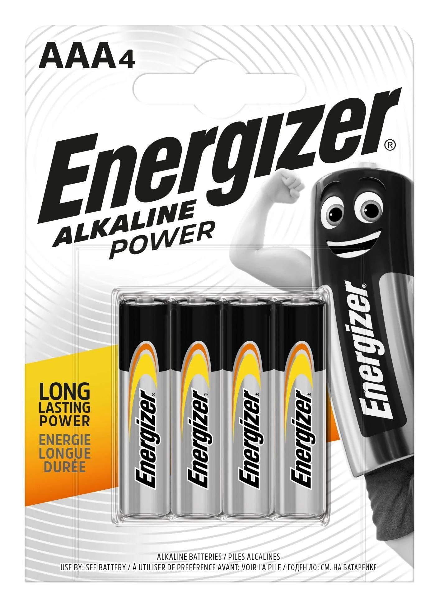 Energizer Alkaline Power LR03 AAA Batteries 4 Batteries 4 aaa
