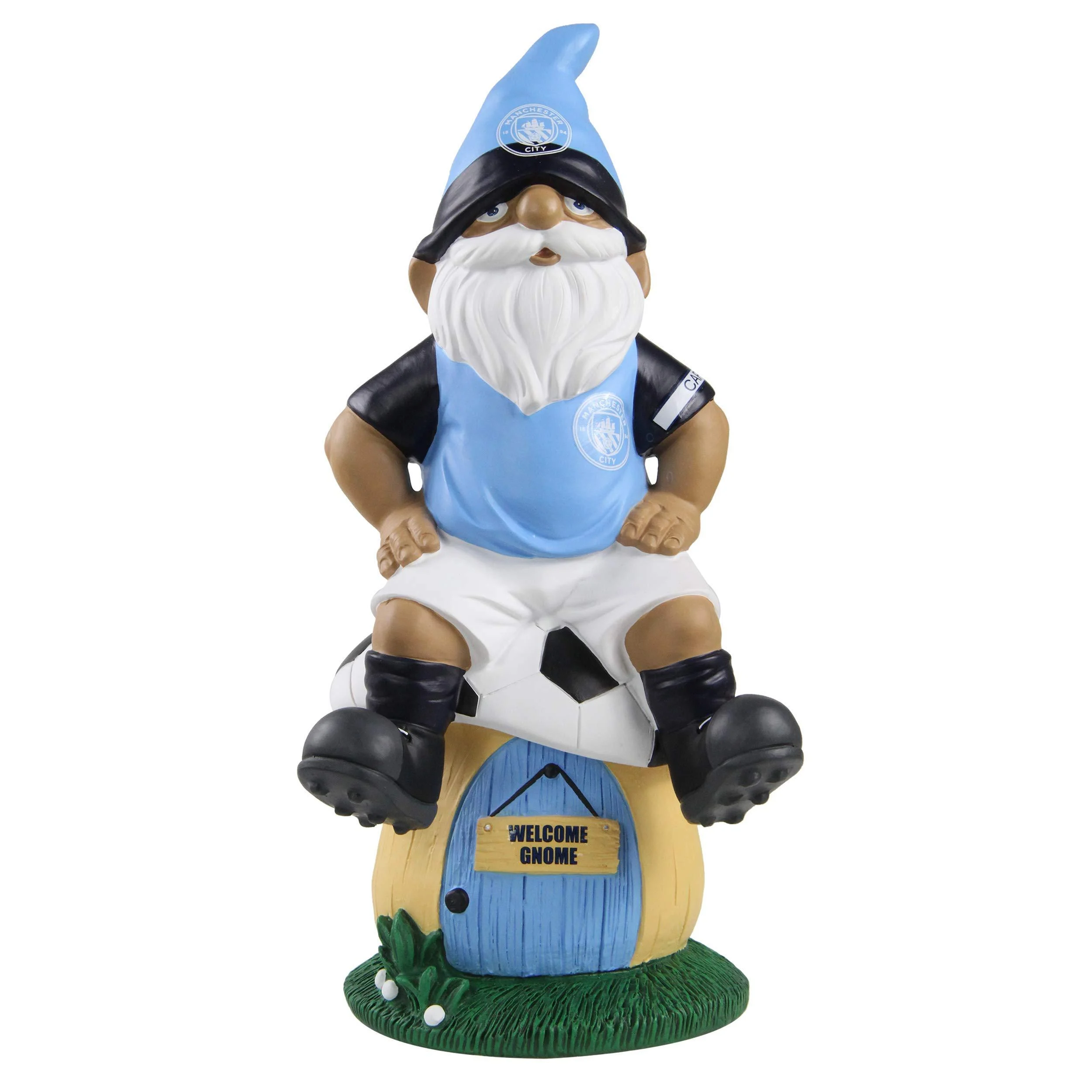 FOCO EPL Manchester City FC Garden Gnome in Toadstool for indoor and outdoor use - Forever Collectibles UK