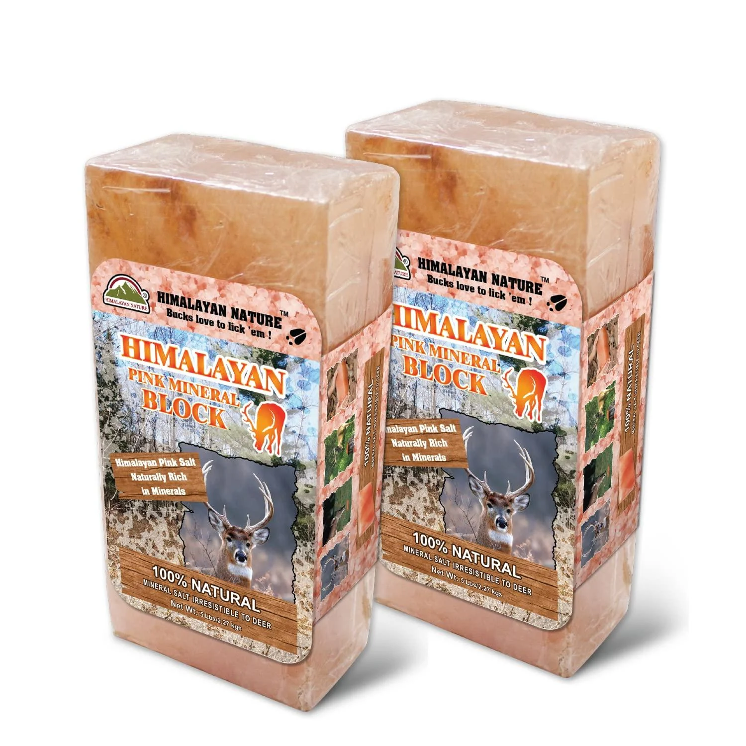 Himalayan Nature Licking Salt for Deer Pack of 2