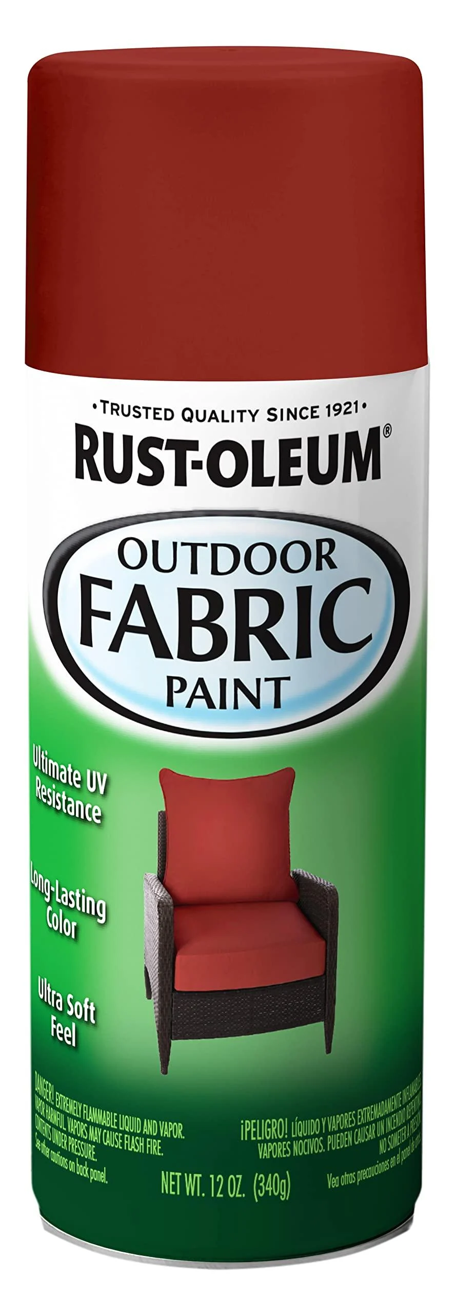 Rust-Oleum Outdoor Fabric Spray Paint 12 oz Chili Red Chili Red 12 Ounce Spray Paint