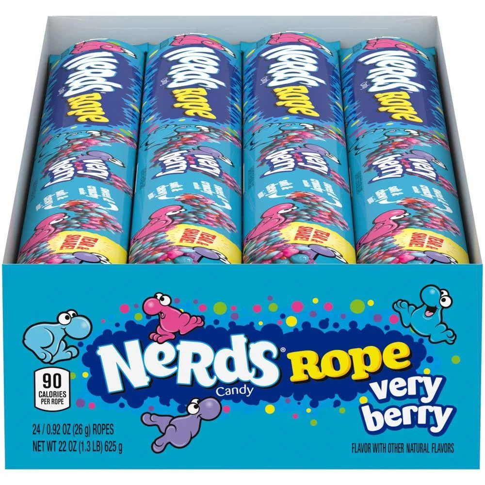 Nerds Rope, Very Berry Candy, 0.92 Ounce (Pack Of 24)
