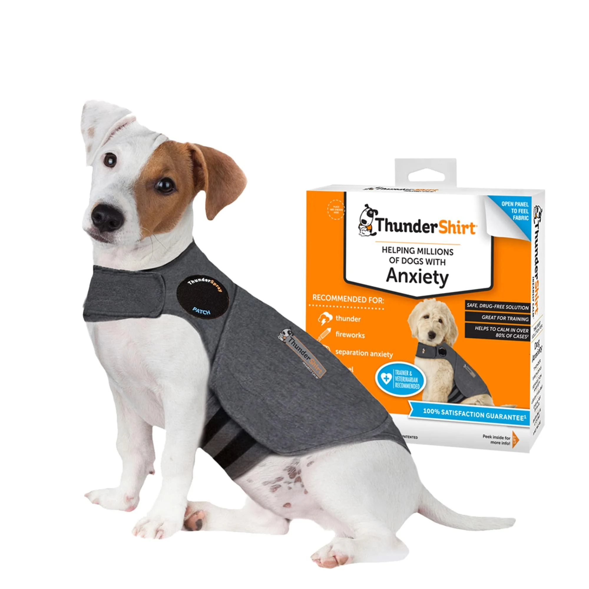 Thundershirt Classic Dog Anxiety Jacket Small Heather Grey