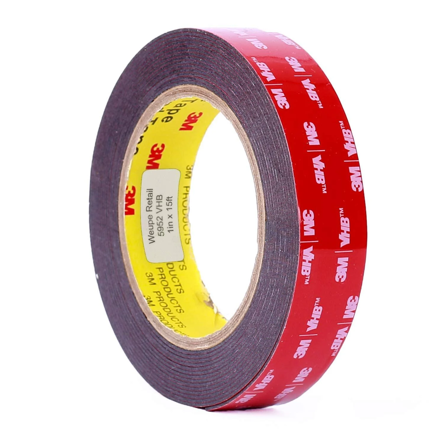 5952 VHB Tape: 2.5cm . x 15 ft. (Black) - 3M