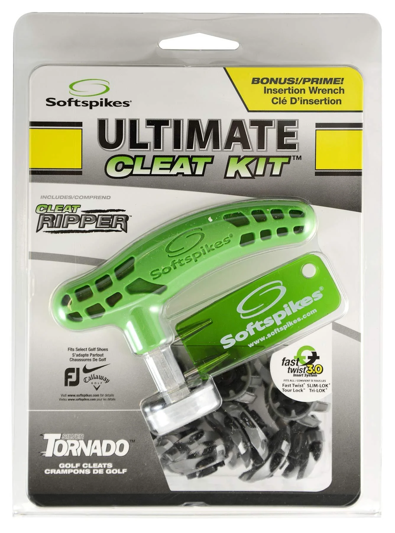 Softspikes Ultimate Cleat Kit Silver Tornado Fast Twist 3.0 - PrideSports