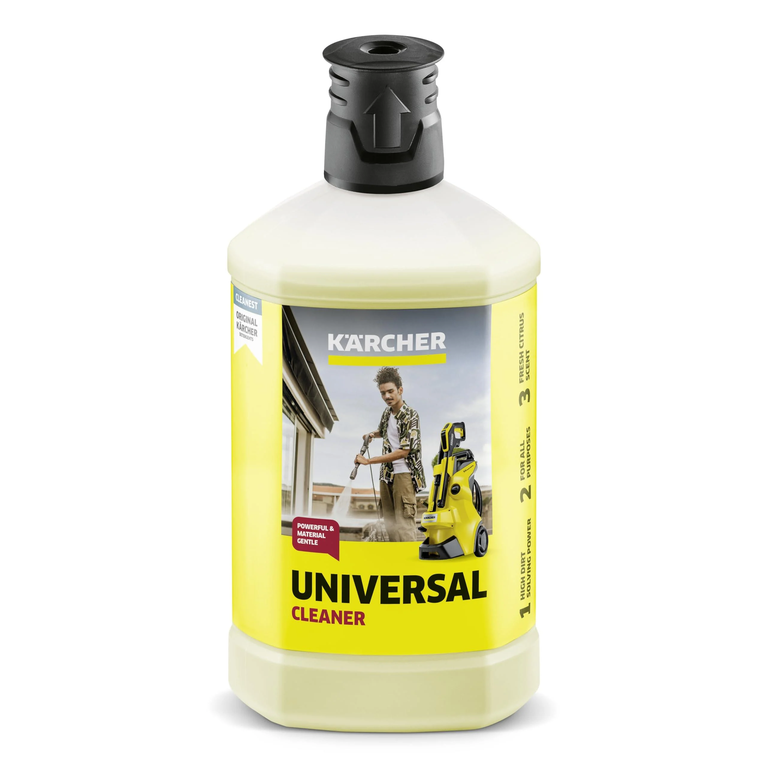 K rcher 1 L Universal Cleaner Plug and Clean Pressure Washer Detergent Yellow