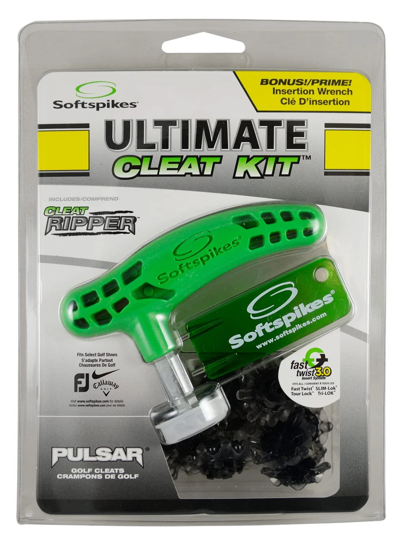 SOFTSPIKES Pulsar Fast Twist 3.0 Ultimate Cleat Kit Grey