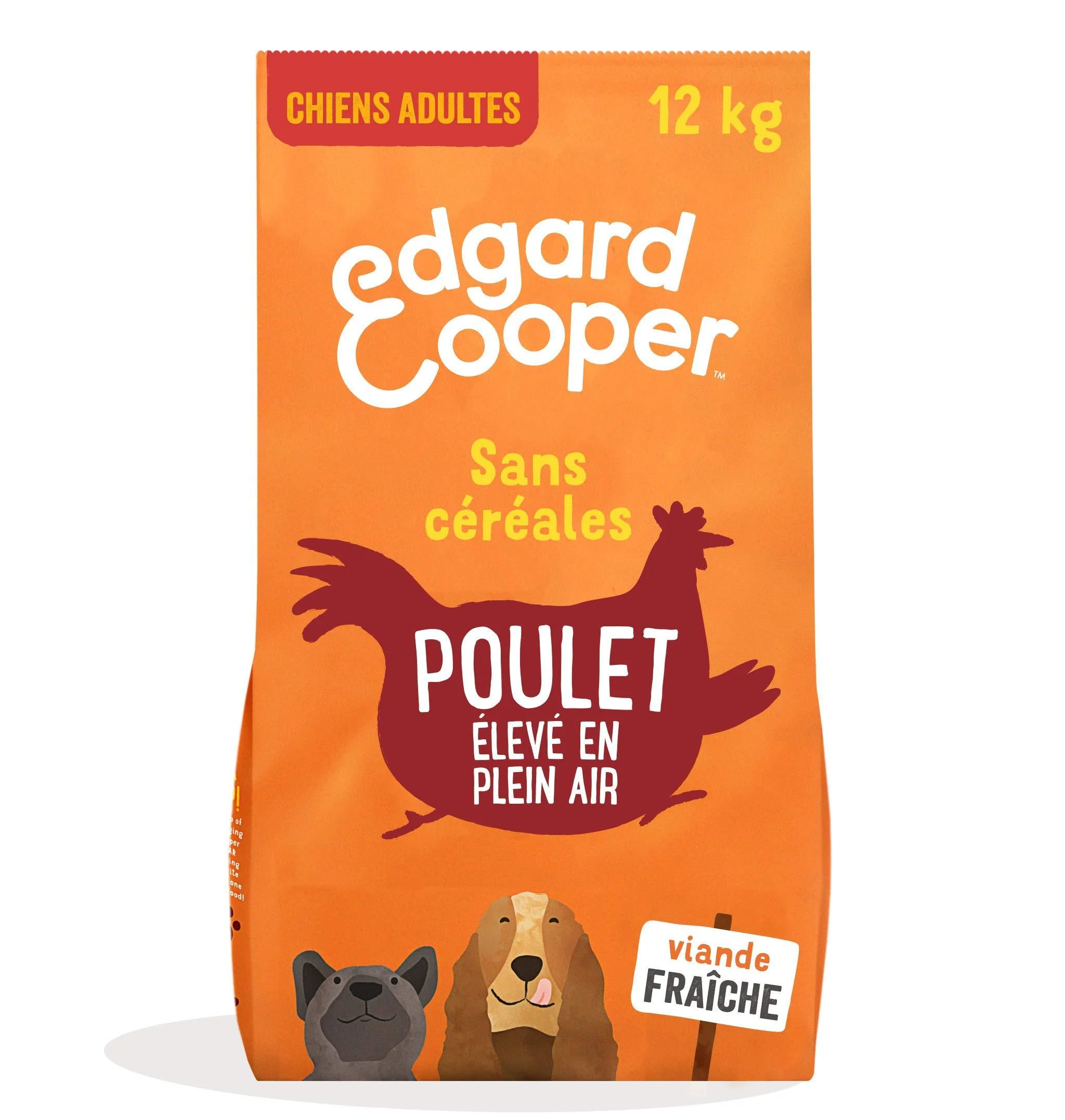 Edgard & Cooper Dog Food (Chicken 12kg) Grain Free Fresh Meat & Quality Protein Real Ingredients for Dogs Hypoallergenic No Added Sugars
