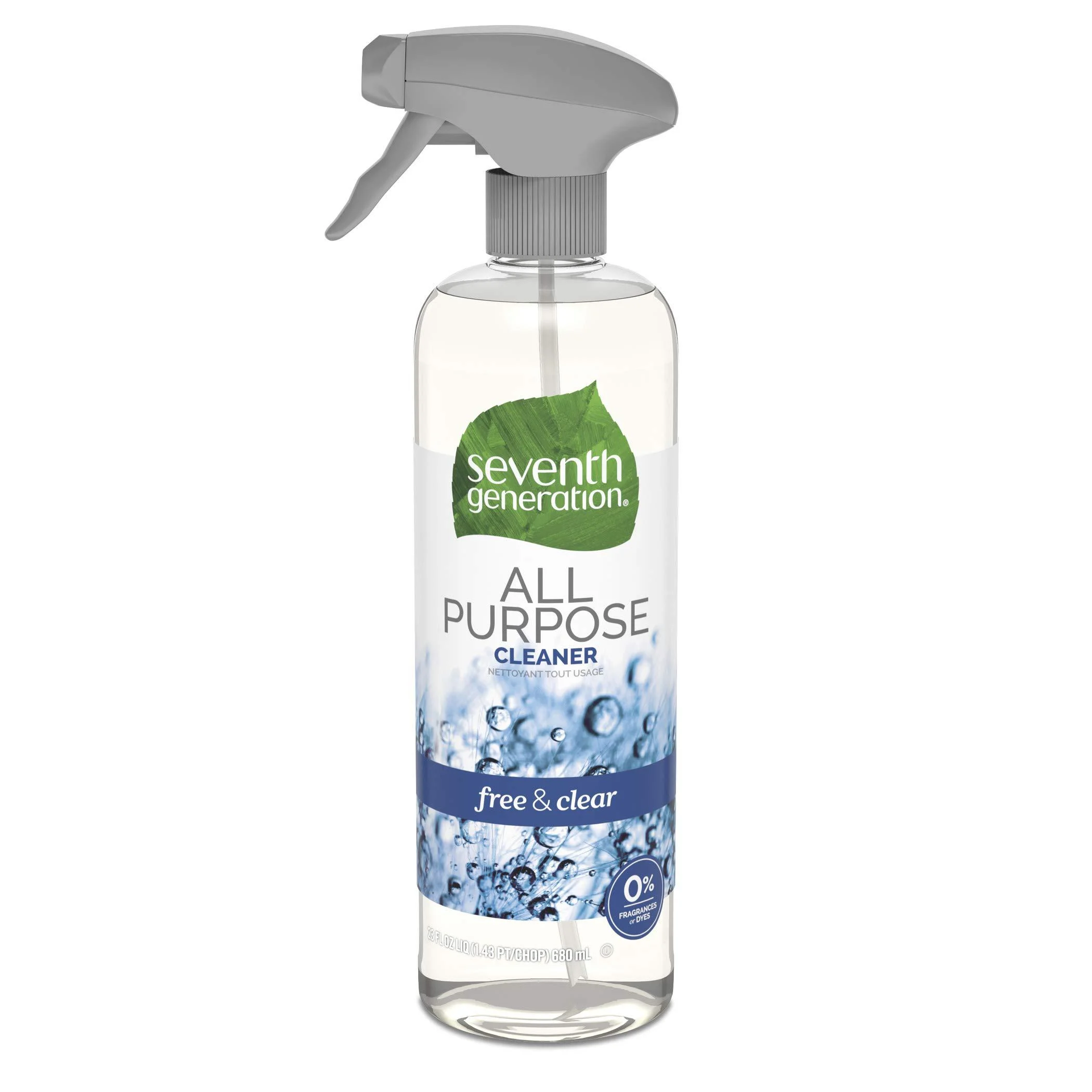 Seventh Generation All Purpose Cleaner Free & Clear Cuts Grease 23 Fl Oz