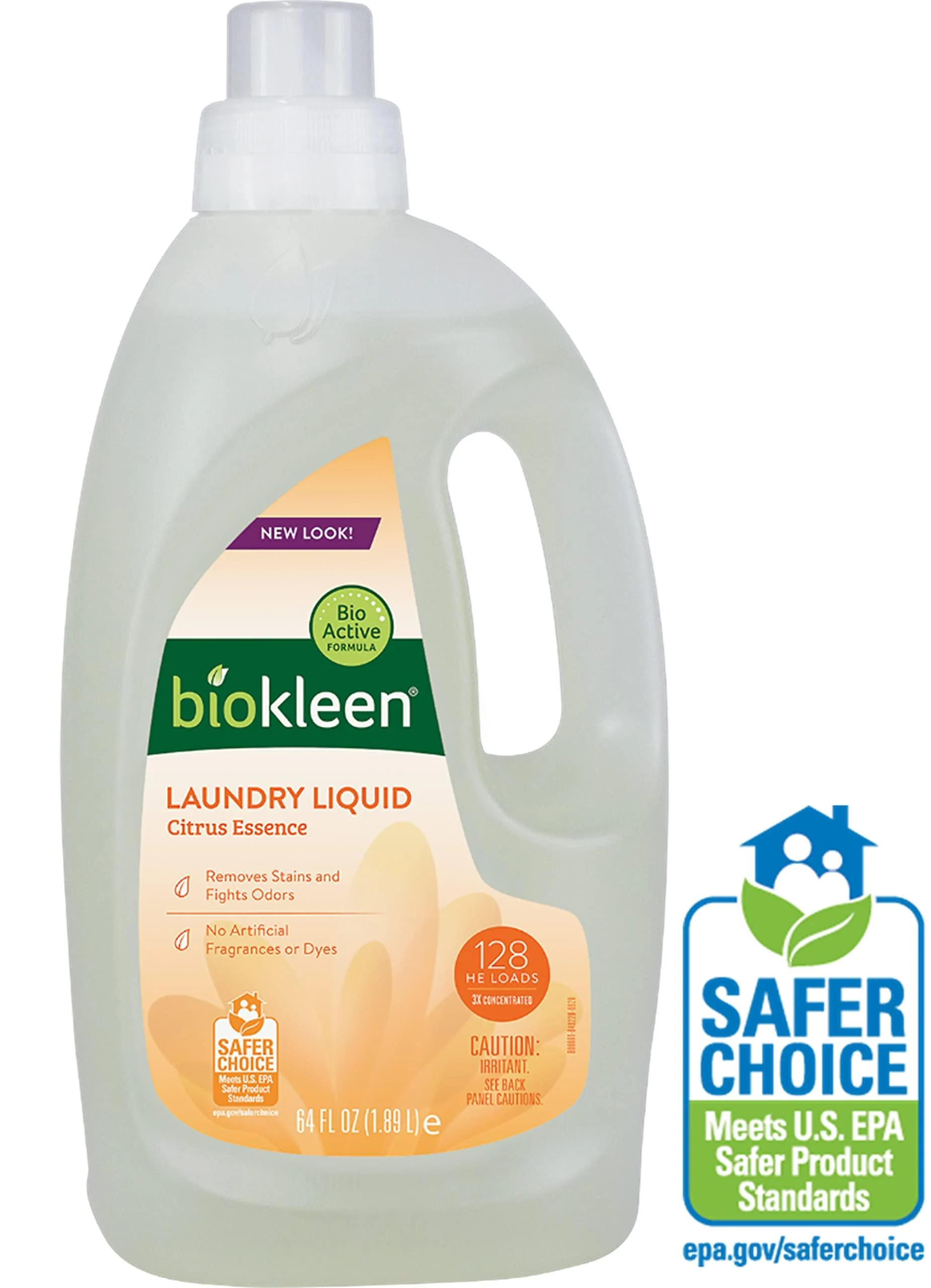 Biokleen Laundry Liquid Citrus Essence 64 fl oz (1.89 L)