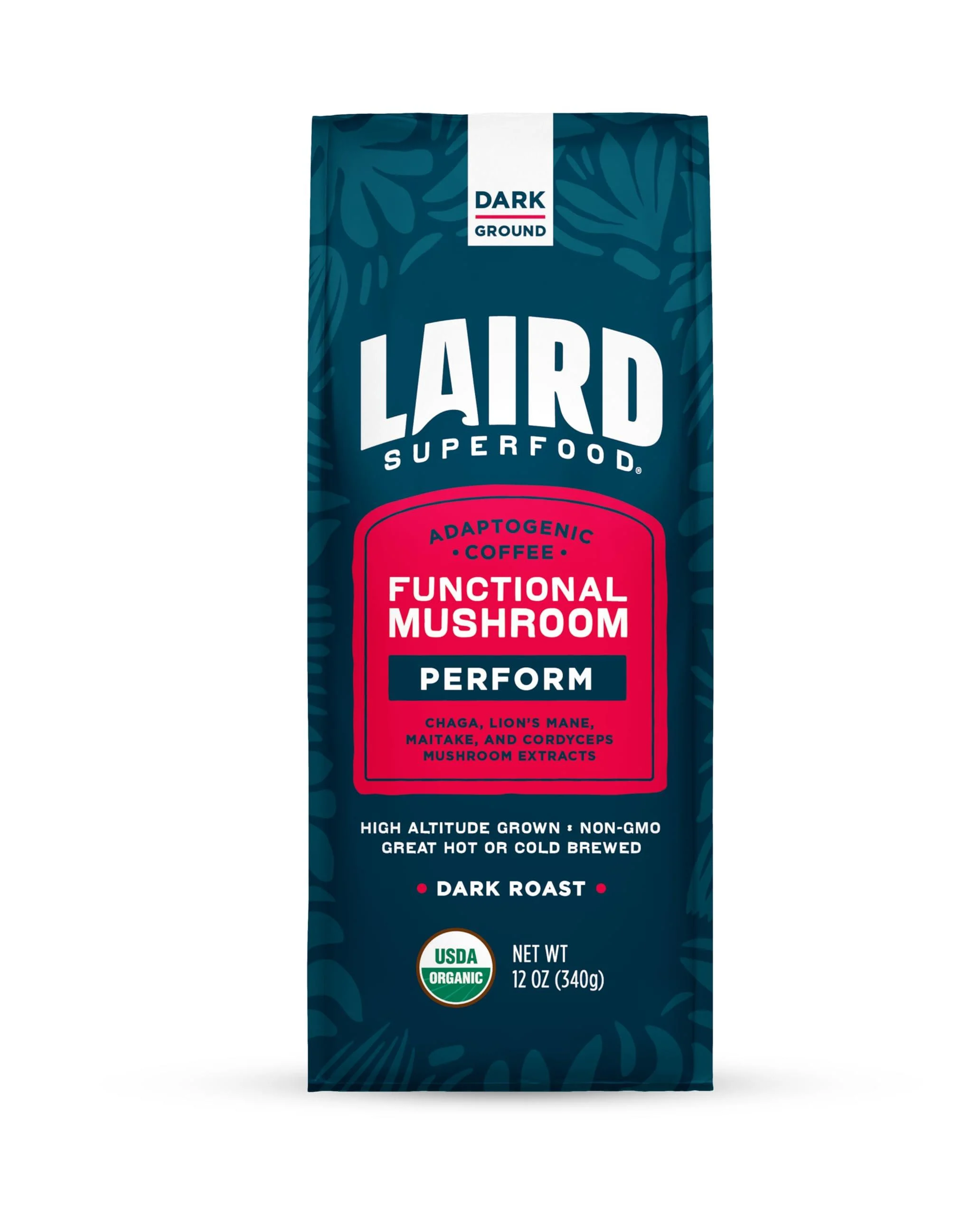 Laird Superfood Dark Roast Ground Mushroom Coffee