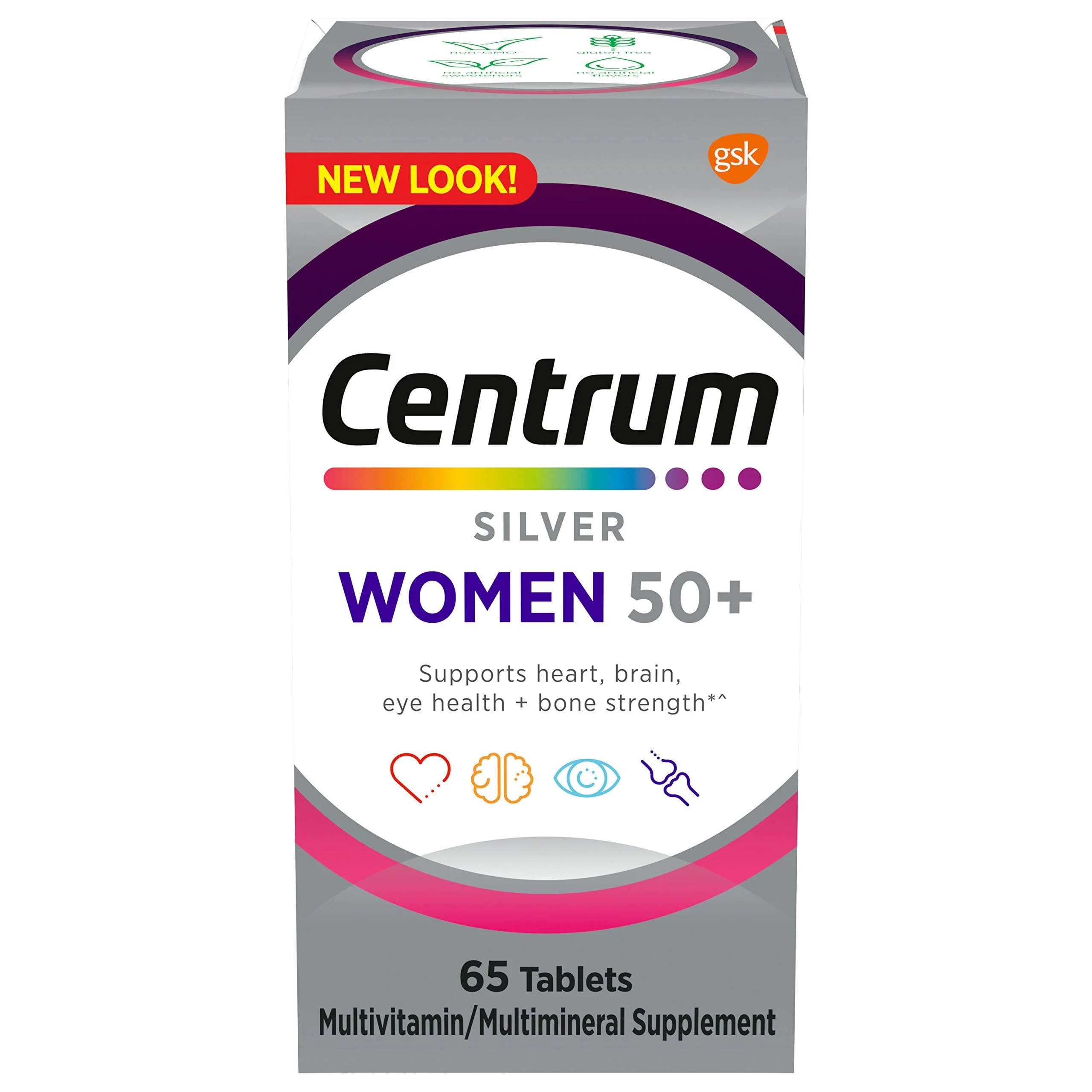 Silver Multivitamin Tablets 65 Count (Pack of 1) - Centrum