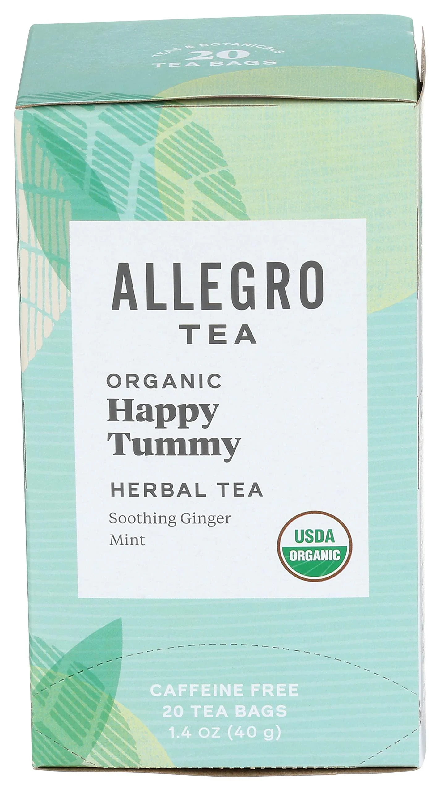 Allegro Tea, Organic Happy Tummy Tea Bags, 20 ct - Allegro Coffee