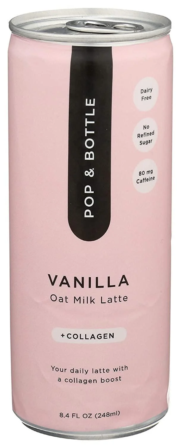 Pop & Bottle - Oat Milk Latte Vanilla - Case of 12 - 8 Oz.