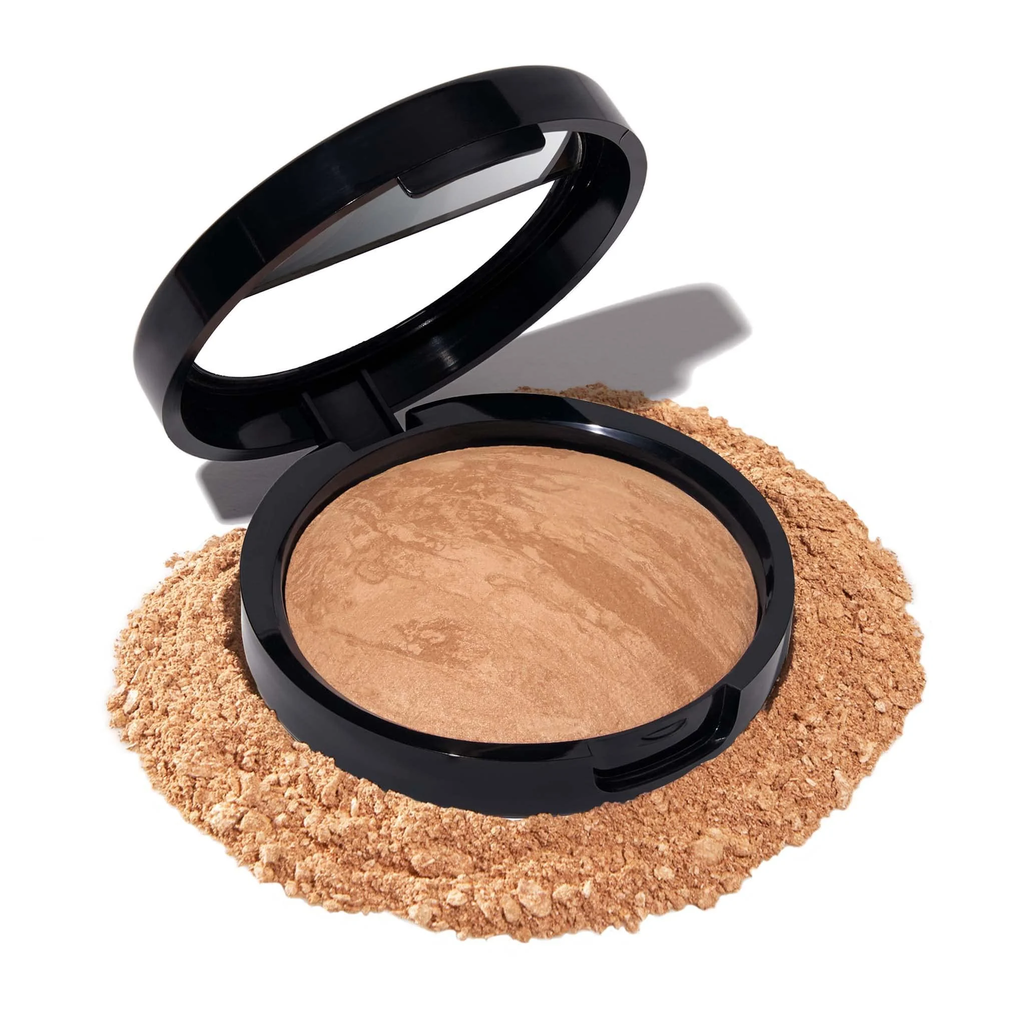 LAURA GELLER NEW YORK Award-Winning Baked Balance-n-Brighten Color Correcting Powder Foundation - Golden Medium - Buildable Light to Medium Coverage - Demi-Matte Natural Finish 05 Golden Medium