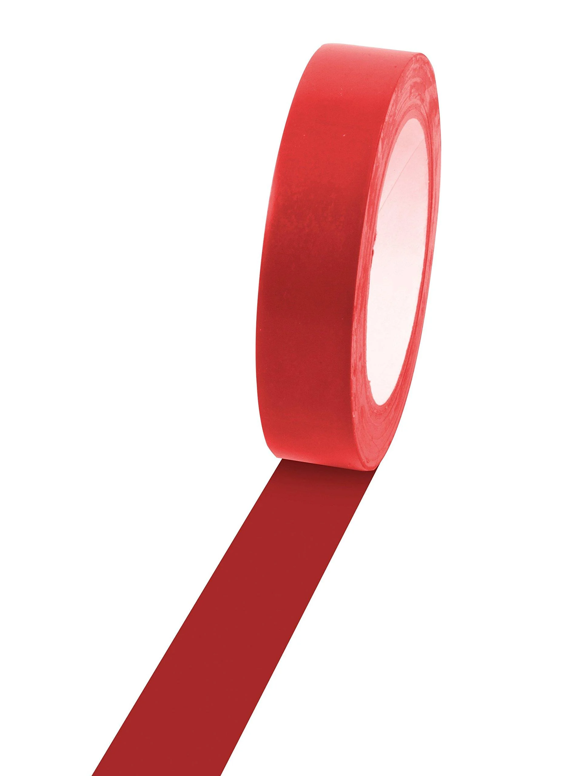 Champion Sports Floor Marking Vinyl Tape for Athletics and Social Distancing - Multiple Colors and Lengths 1" X 60yd Red