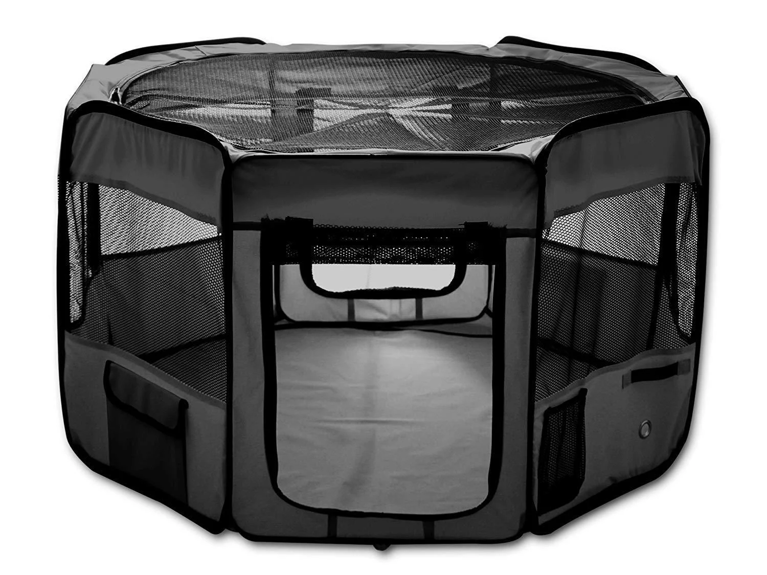 ESK Collection 48" Pet Puppy Dog Playpen Exercise Pen Kennel 600D Oxford Cloth 48" Black