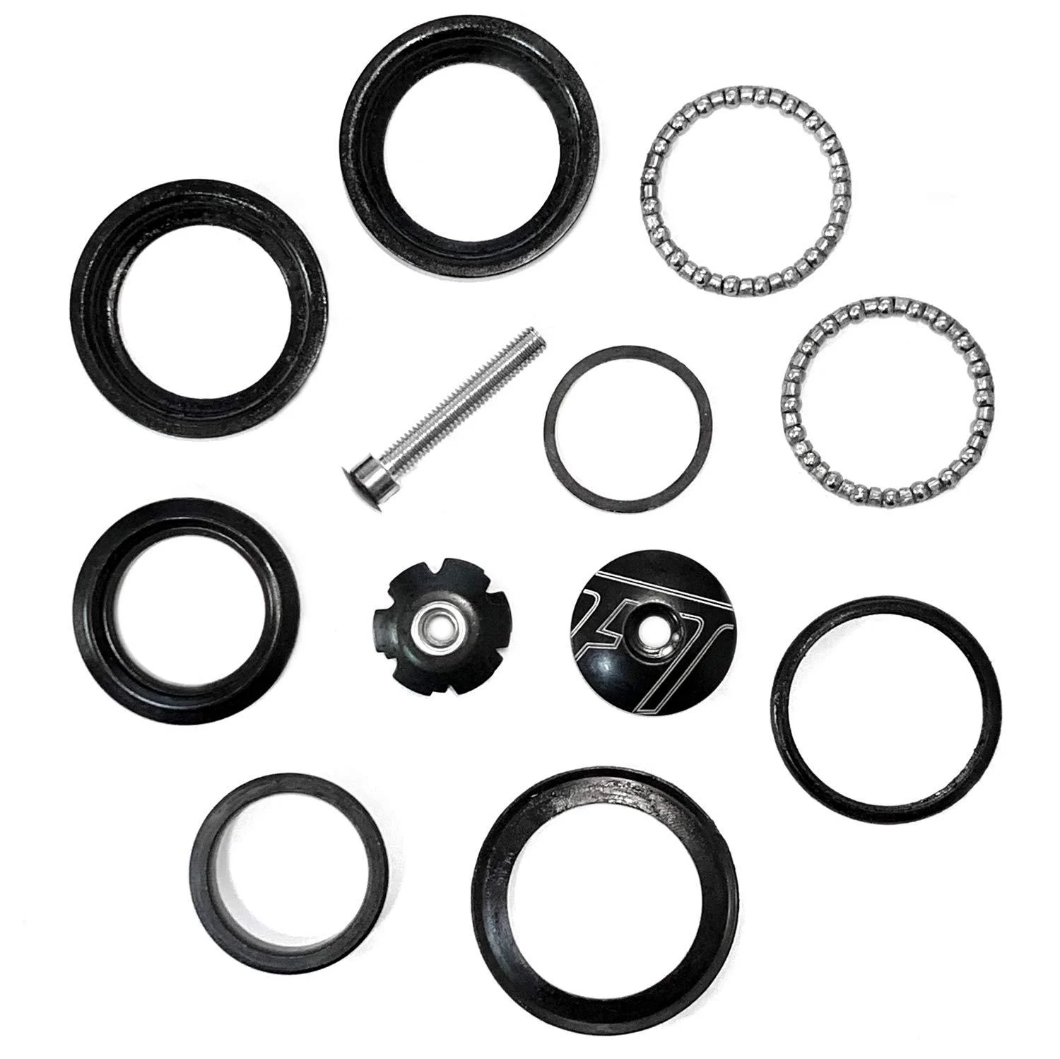 Farbetter 1-1/8" Heavy Duty Headset Top Cap Bearings, 34mm/ 44mm Diameter Threadless Stem Tapered Sealed BMX Bearing Nuts