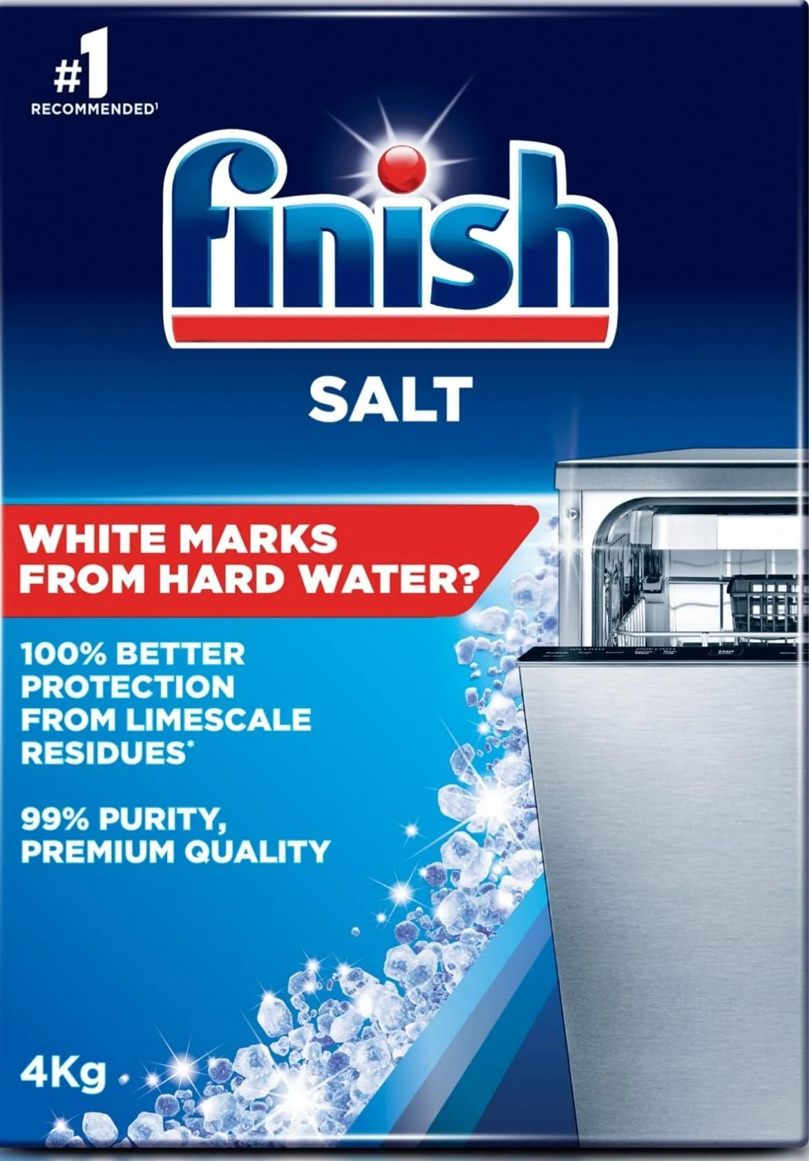 Finish Dishwasher Salt I Size : 4kg I Protection from Limescale Residues Unscented 4 kg (Pack of 1)