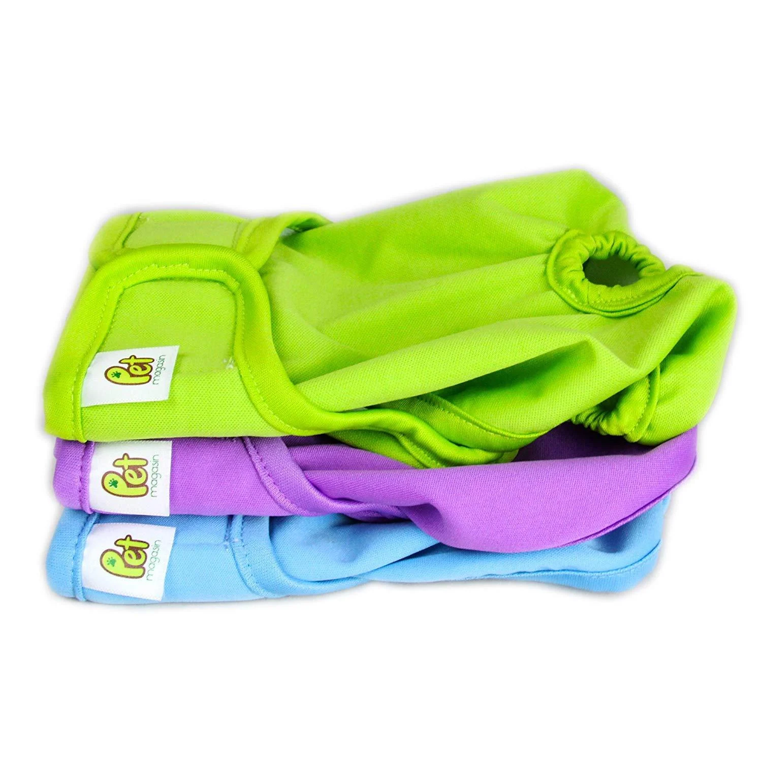 PET MAGASIN Reusable Diapers for Female Dogs 3-Pack Teal and Purple Size S Solid 3 Pieces (1 Pack)