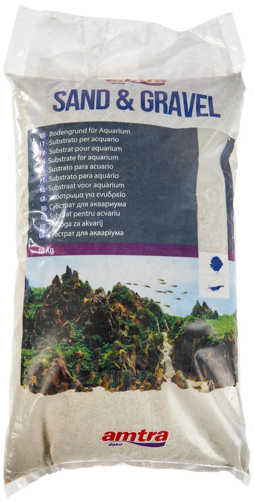 Amtra WHITE QUARTZ Fine White Quartz Sand for Aquarium Grain 0.1-0.7 mm Quantity 10 kg Quartz White 10kg
