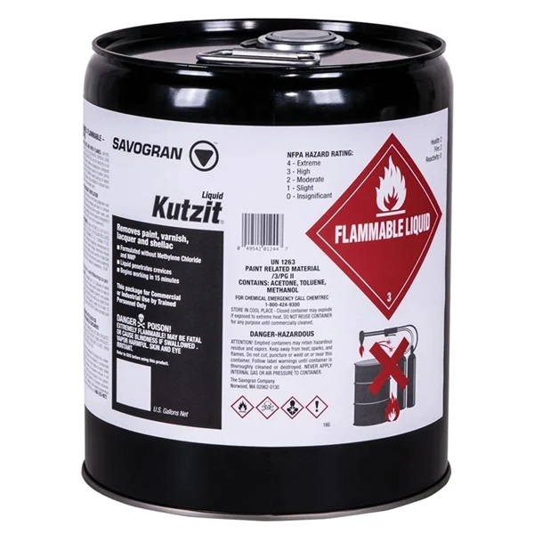 01244 Paint/Varnish Remover, Liquid, 5 gal, Drum, - Savogran