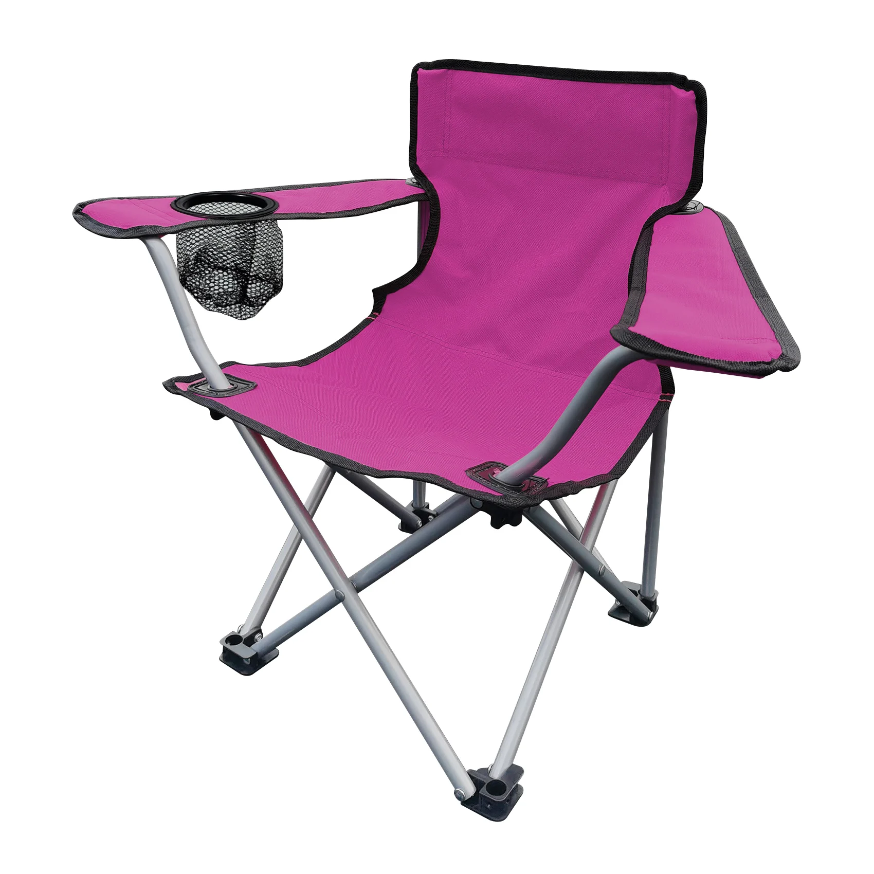 XY-117A1P Chair Kids, 23-1/4 in W, 13 in D, 19 in H, Steel Frame, Silver Gray Frame, Pink