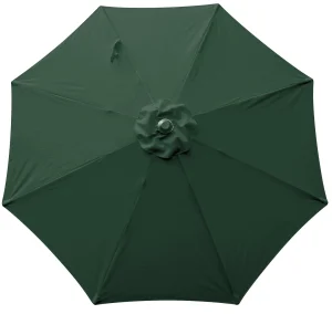 59598 Market Umbrella, 94.49 in H, 106.3 in W Canopy, 106.3 in L Canopy, Octagonal Canopy, Dark Green Fabric - Seasonal Trends